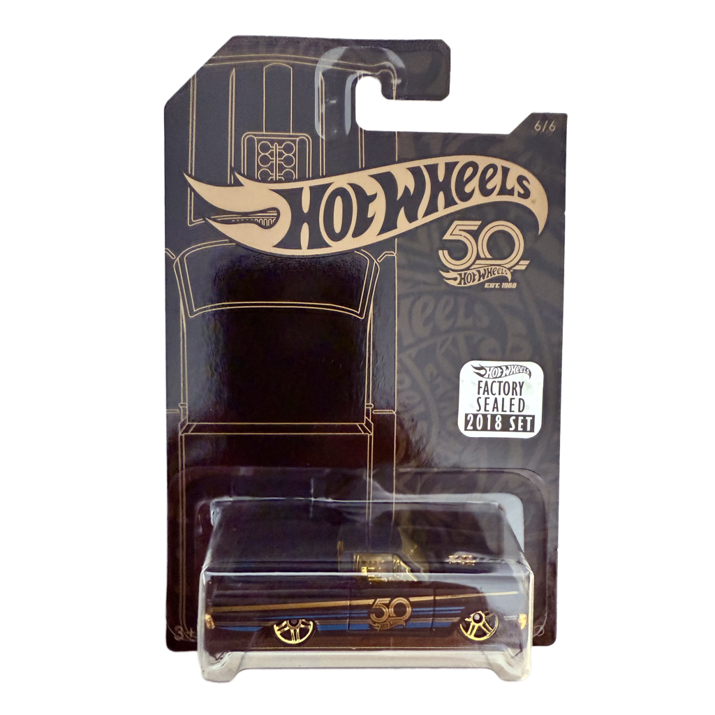 Hot Wheels 2018 50th Anniversary Factory Set Black & Gold '65 Ford Ranchero