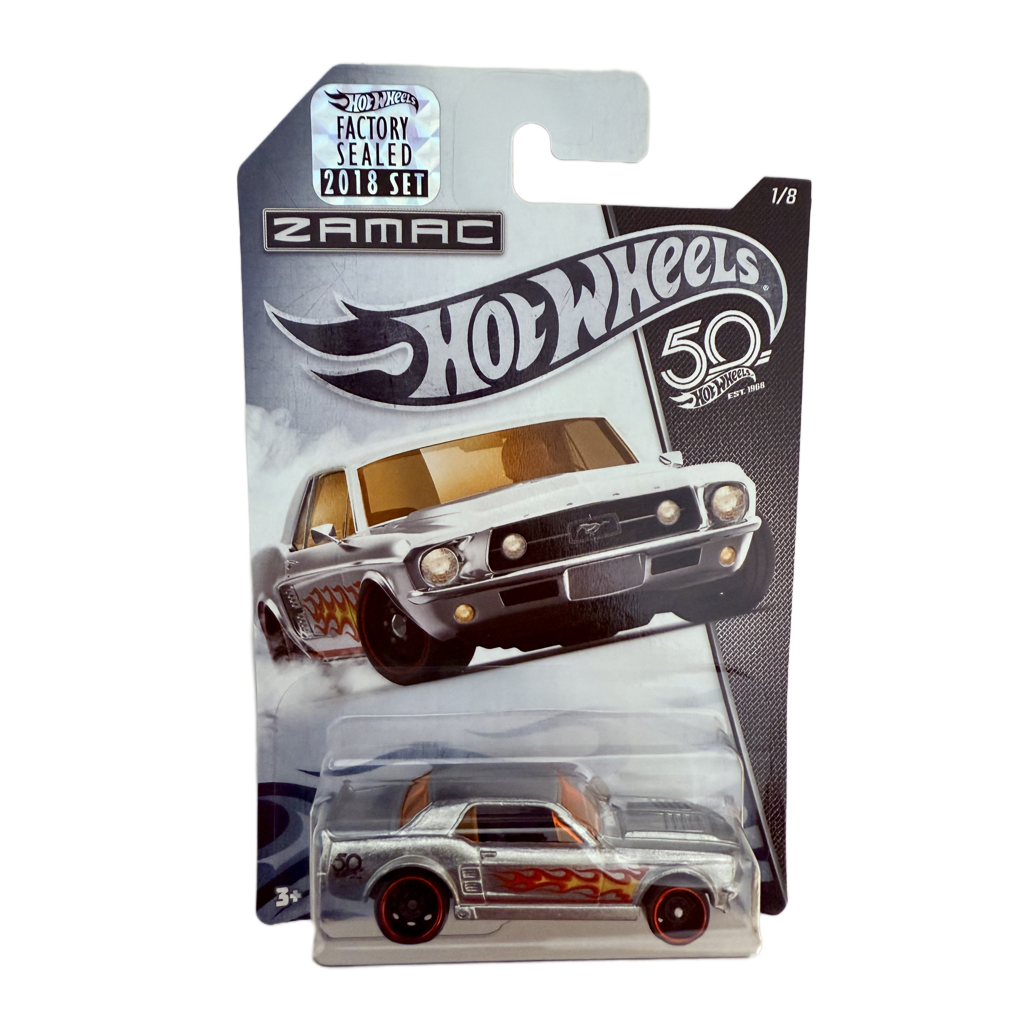 Hot Wheels 2018 50th Anniversary Factory Set ZAMAC '67 Ford Mustang Coupe