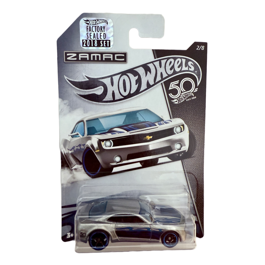 Hot Wheels 2018 50th Anniversary Factory Set ZAMAC Chevy Camaro Concept