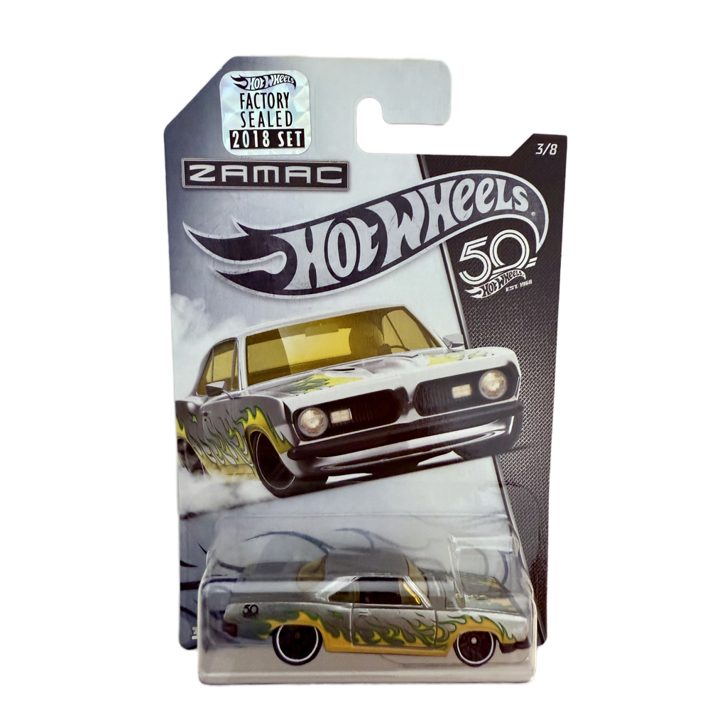Hot Wheels 2018 50th Anniversary Factory Set ZAMAC '68 Plymouth Barracuda Formula S