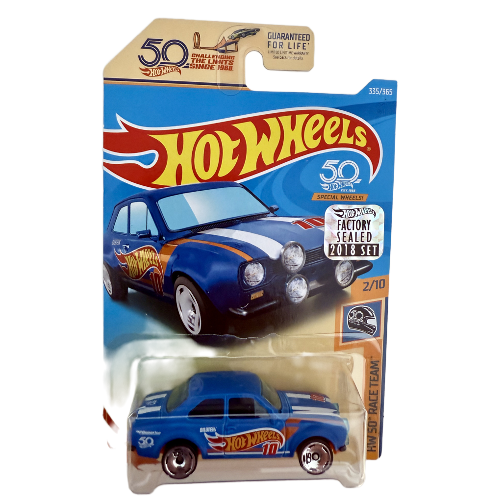 Hot Wheels 2018 50th Anniversary Factory Set Race Team '70 Ford Escort RS1600