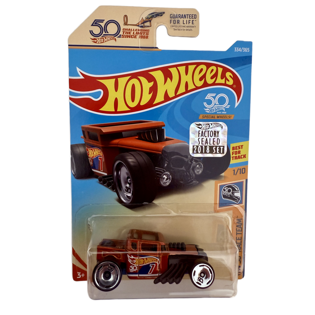 Hot Wheels 2018 50th Anniversary Factory Set Race Team Bone Shaker - Blue