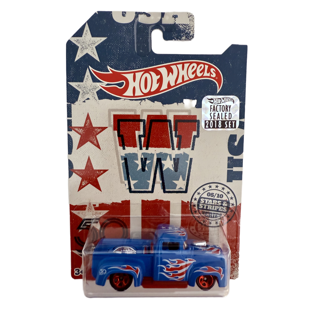 Hot Wheels 2018 50th Anniversary Factory Set Stars & Stripes Custom '56 Ford Truck