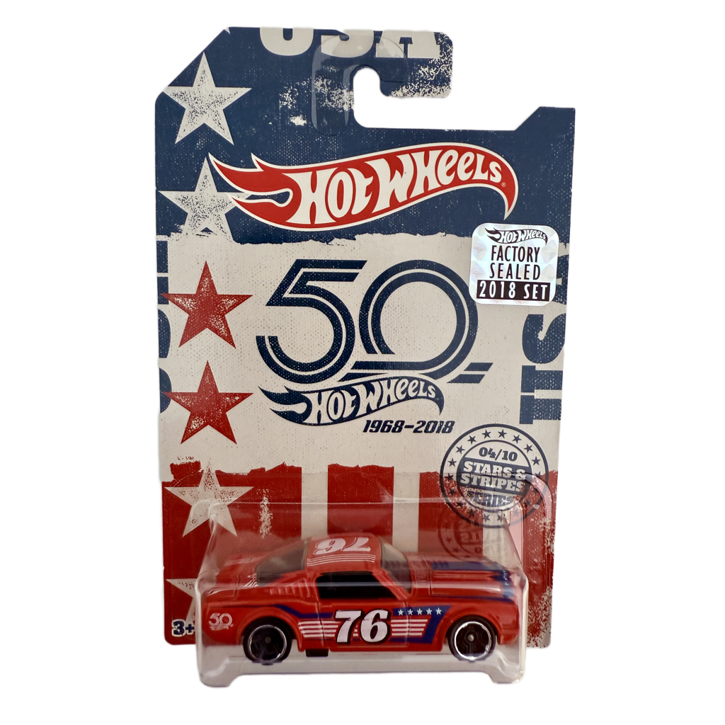 Hot Wheels 2018 50th Anniversary Factory Set Stars & Stripes '65 Mustang 2+2 Fastback