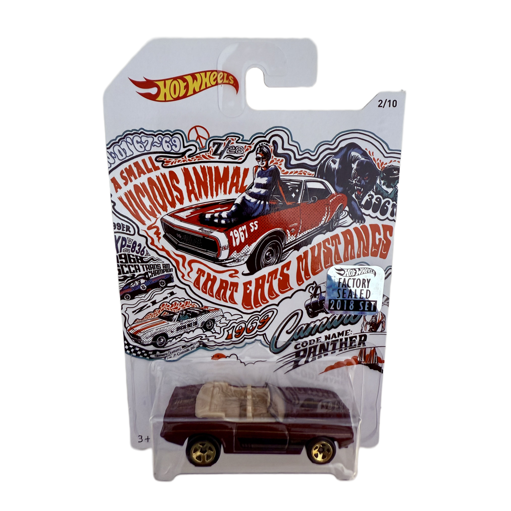 Hot Wheels 2018 50th Anniversary Factory Set Camaro Series '69 Camaro Convertible