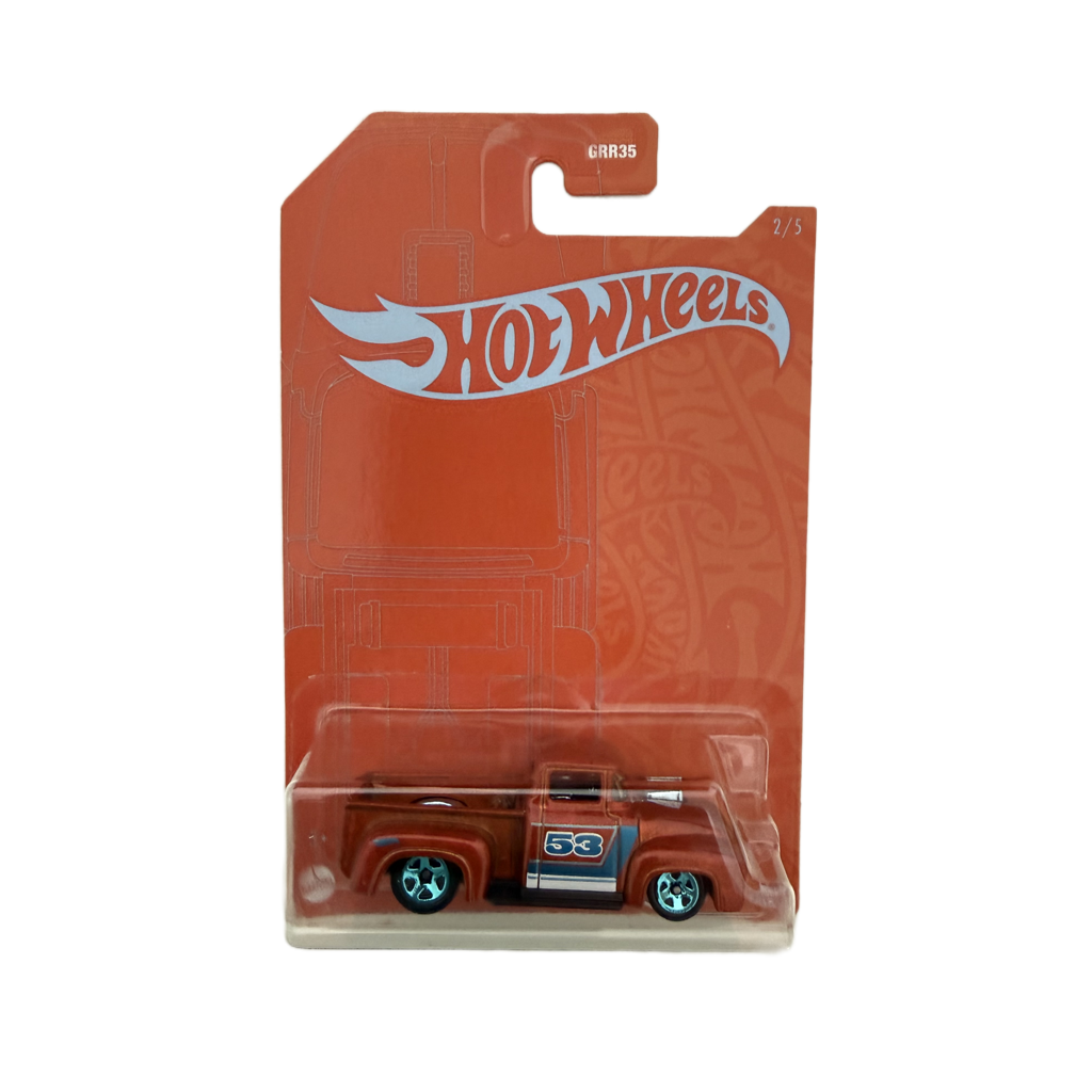 Hot Wheels 53rd Anniversary Orange & Blue Custom '56 Ford Truck