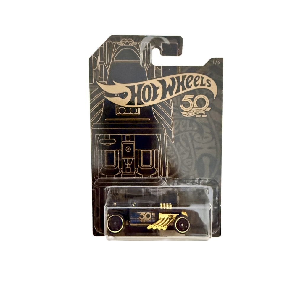 Hot Wheels 50th Anniversary Black & Gold Bone Shaker