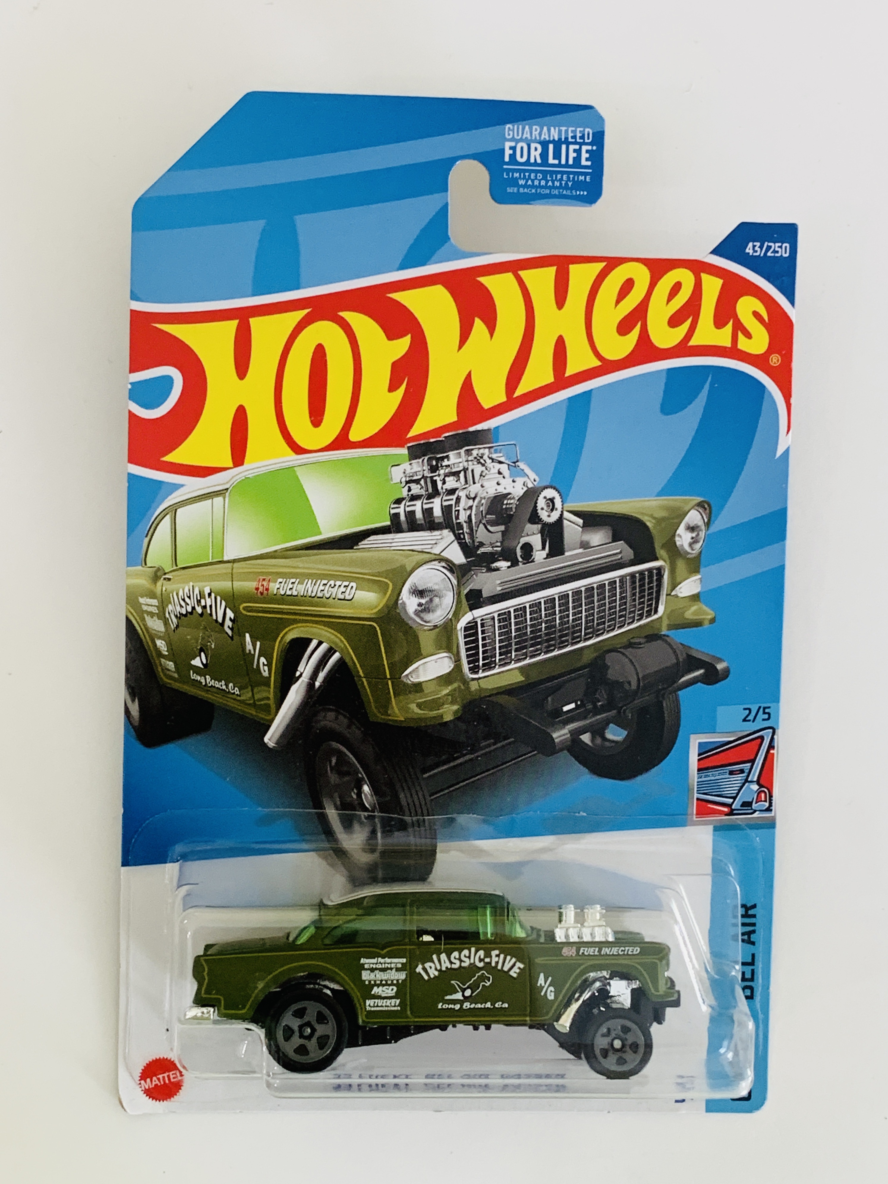 Hot Wheels #43 '55 Chevy Bel Air Gasser - Green