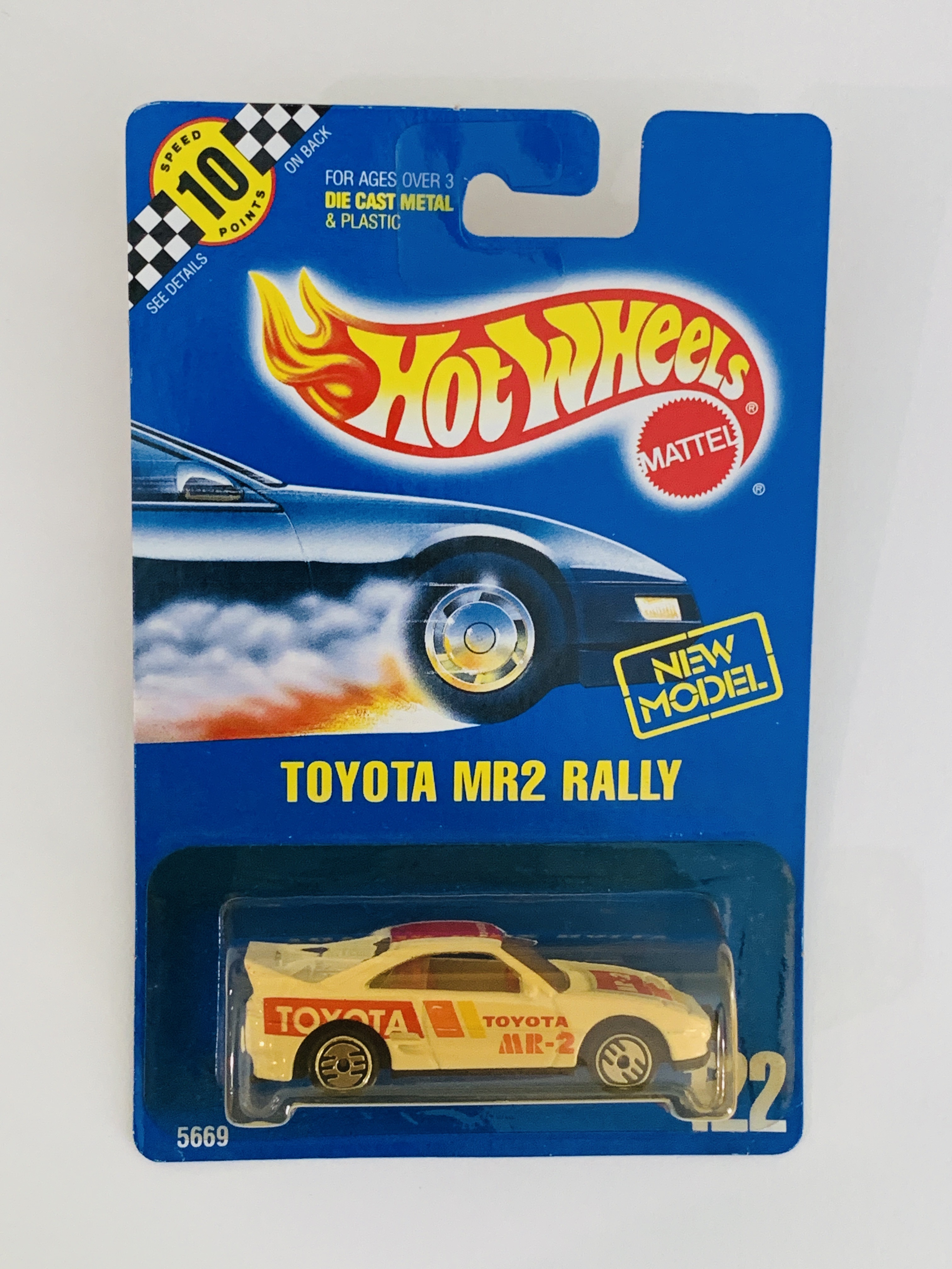 Hot Wheels #122 Toyota MR2 Rally - Yellowed Blister