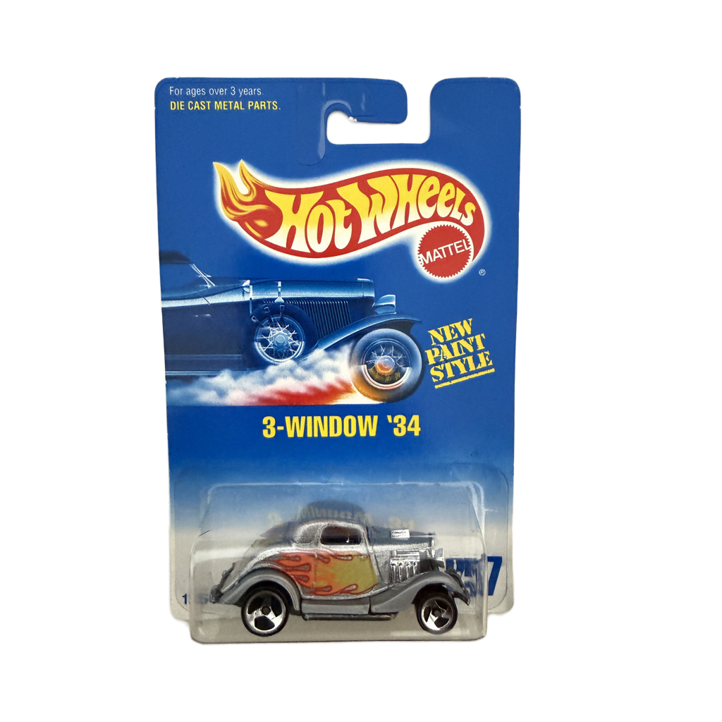 Hot Wheels #257 3-Window '34 - New Paint Style Card