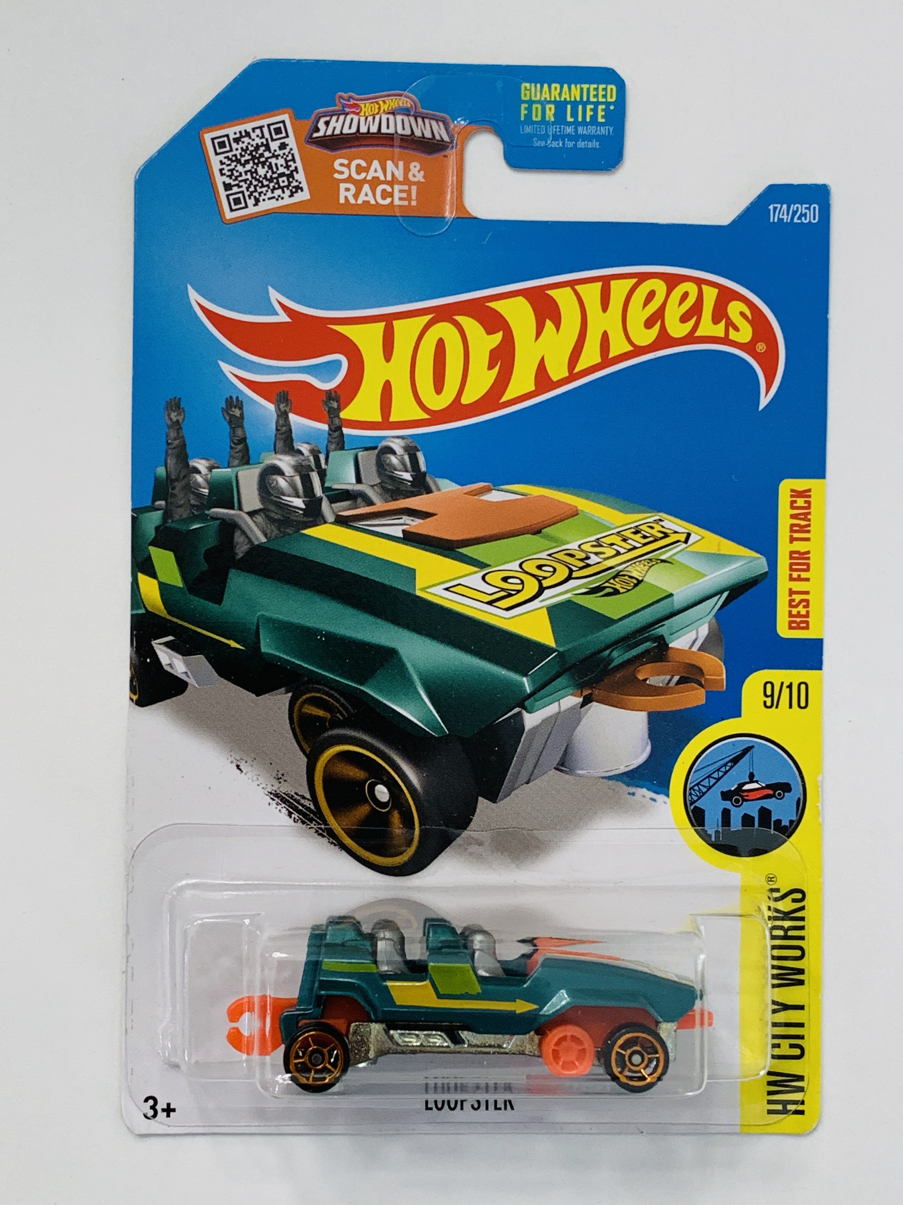 Hot Wheels #174 Loopster - Green Hands Down Variation