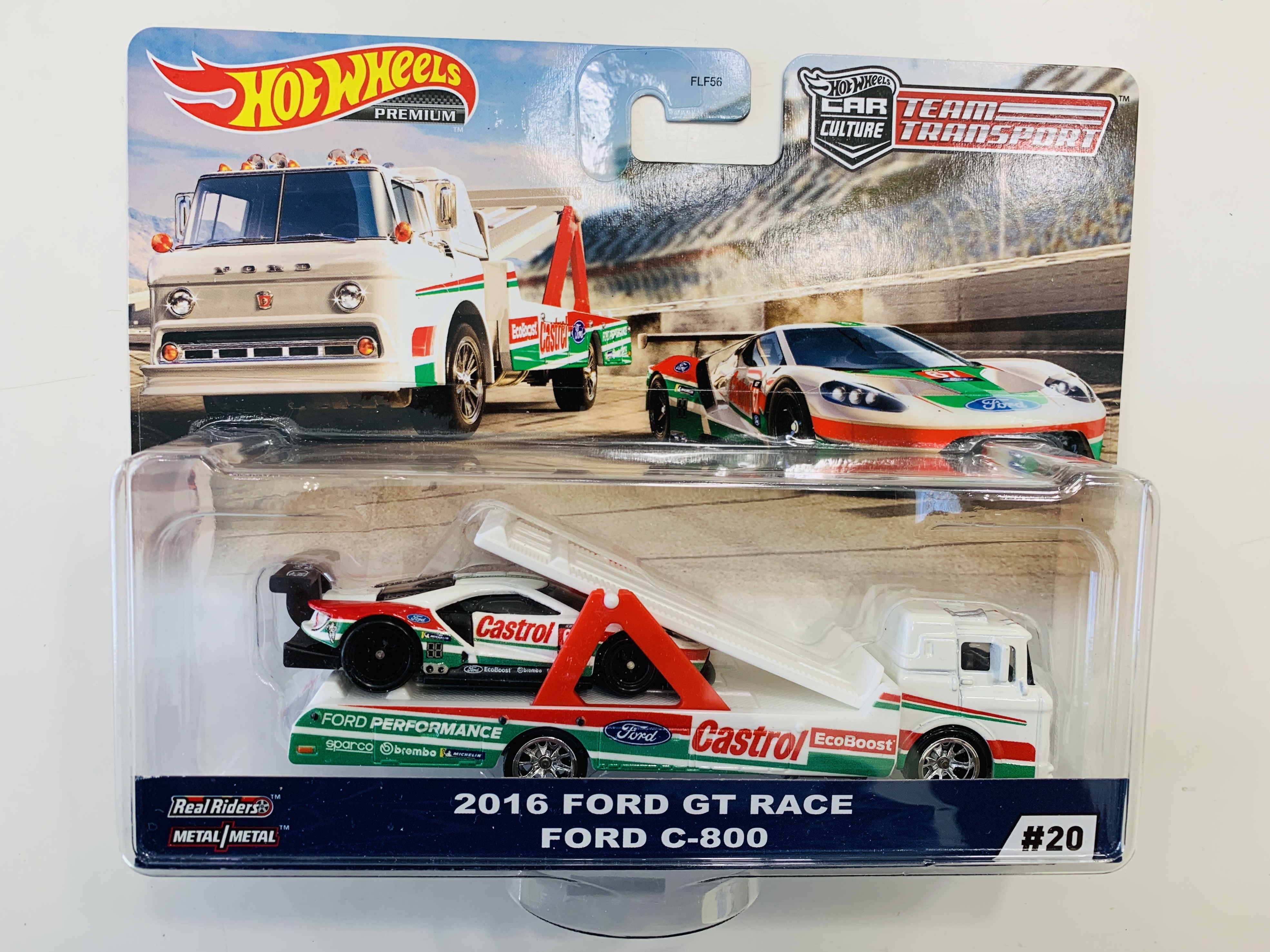 Hot Wheels Team Transport #20 2016 Ford GT Race / Ford C-800