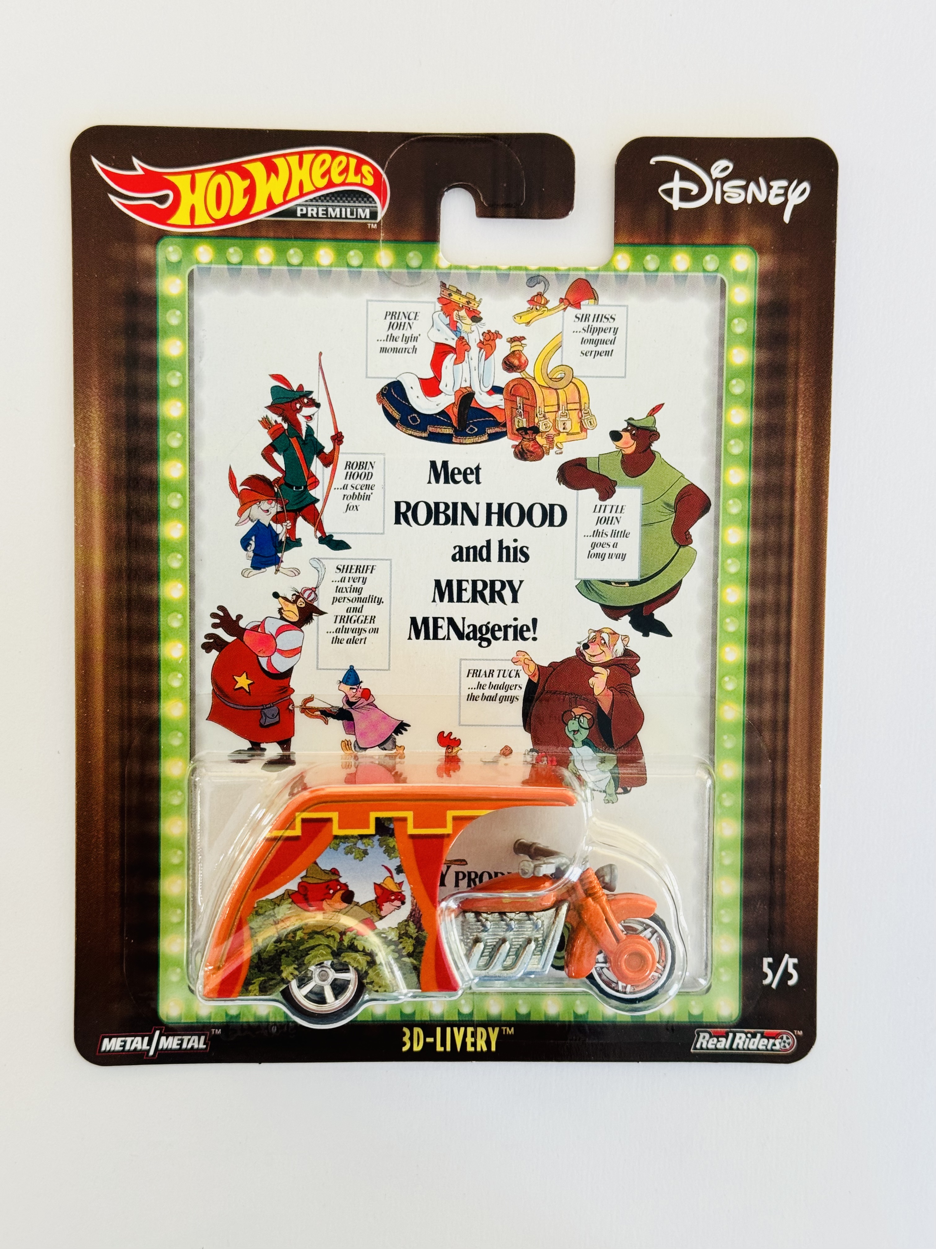 Hot Wheels Premium Disney Robin Hood 3D-Livery