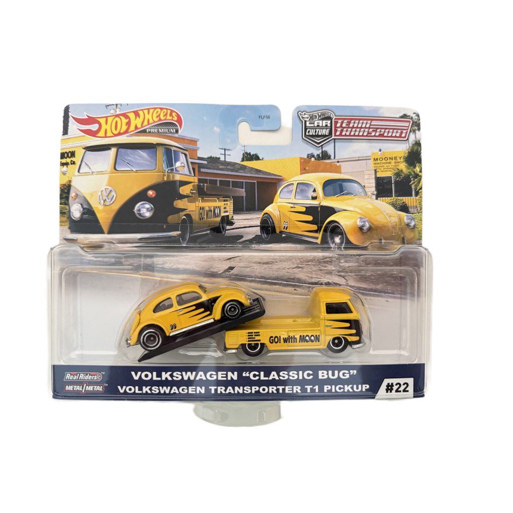 Hot Wheels Team Transport #22 Volkswagen Classic Bug / Volkswagen Transporter T1 Pickup