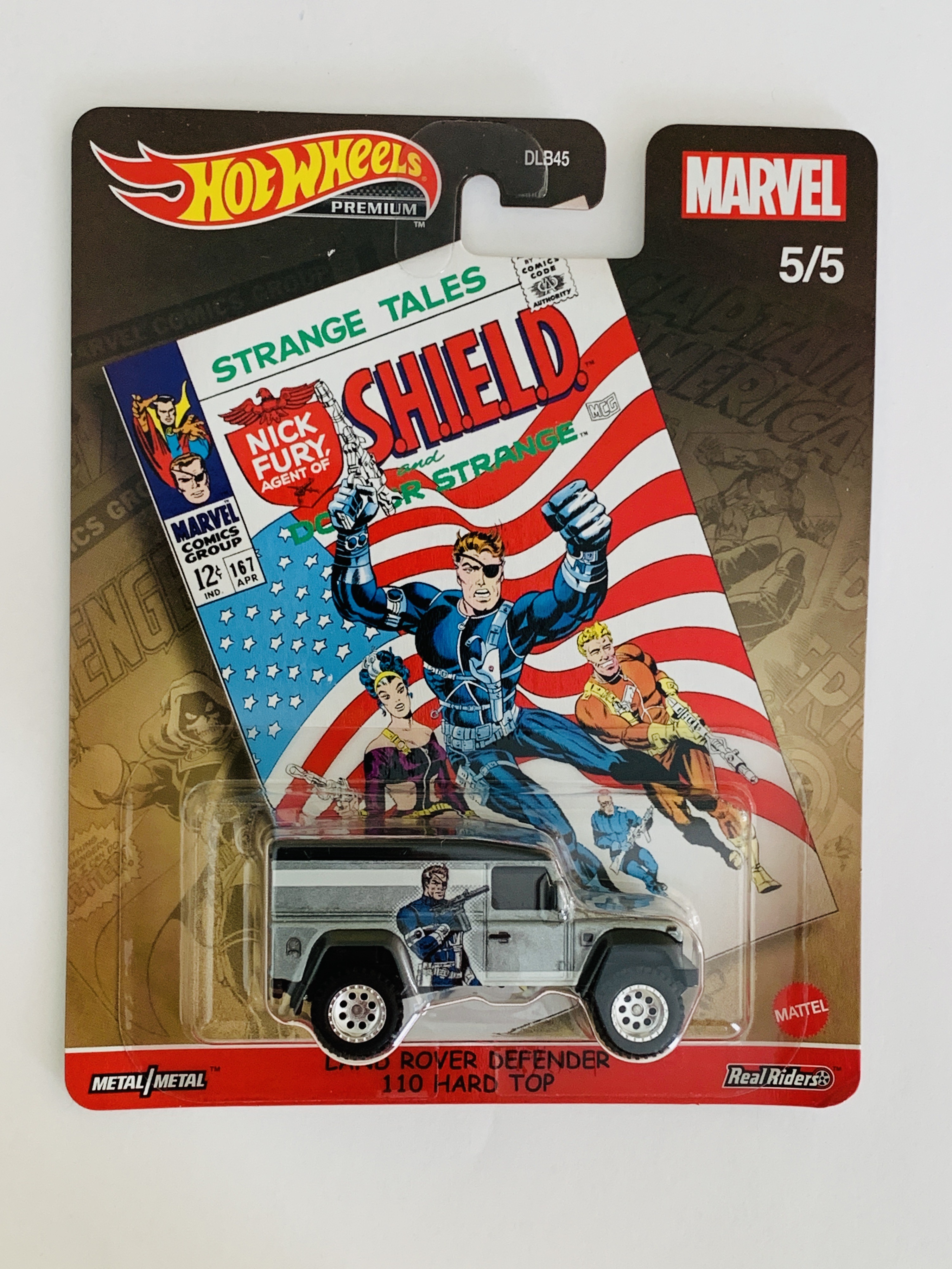 Hot Wheels Premium Marvel Nick Fury SHIELD Land Rover Defender 110 Hard Top