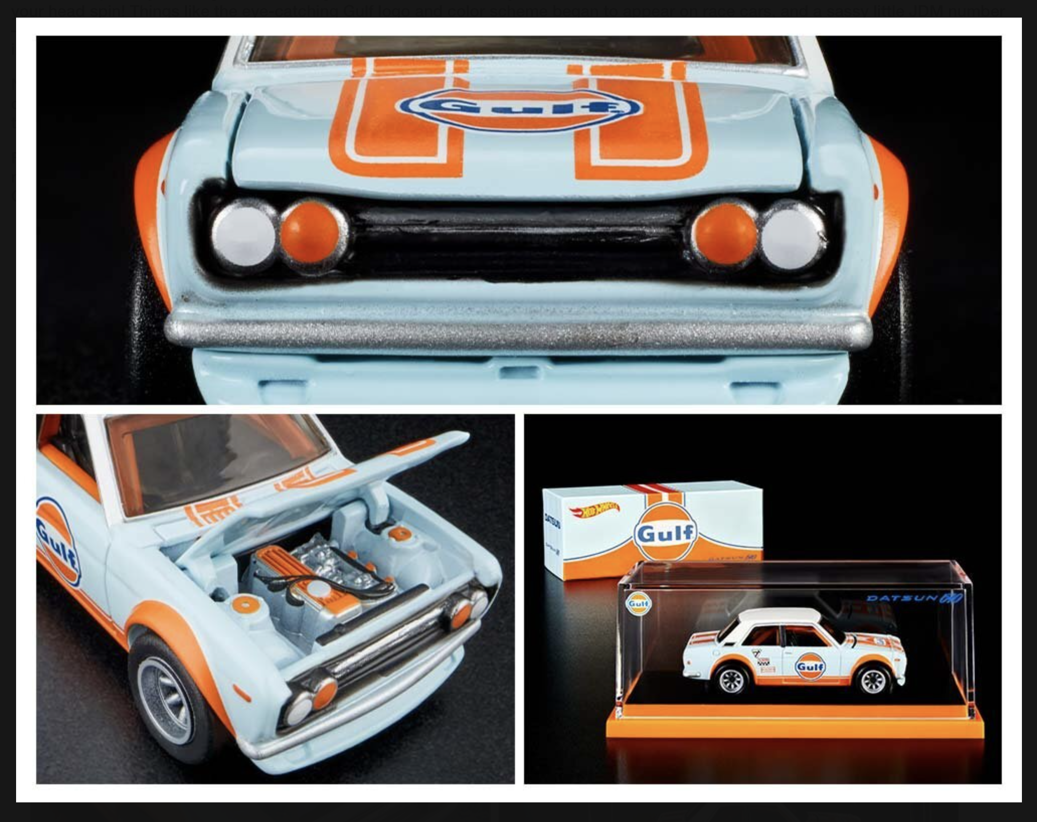 Hot Wheels Redline Club Gulf Datsun 510