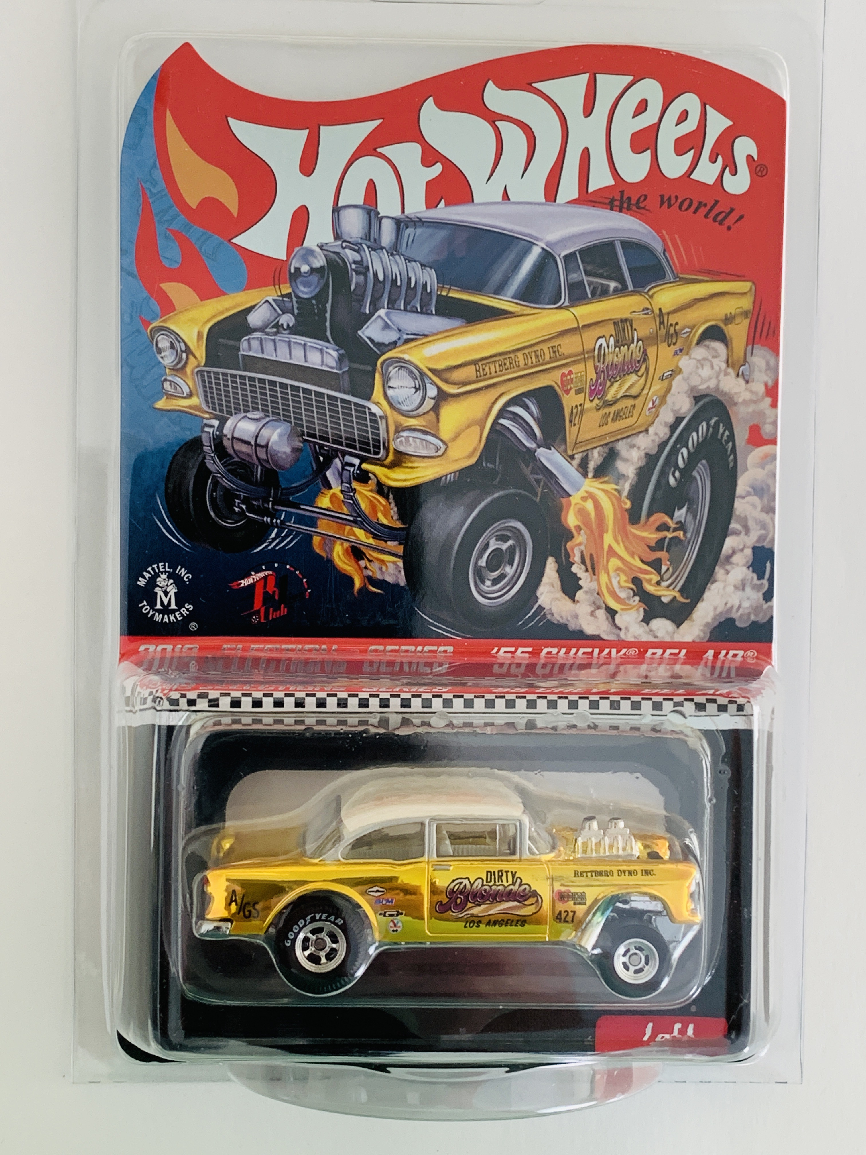 Hot Wheels Redline Club Selections '55 Chevy Bel Air Gasser Dirty Blonde