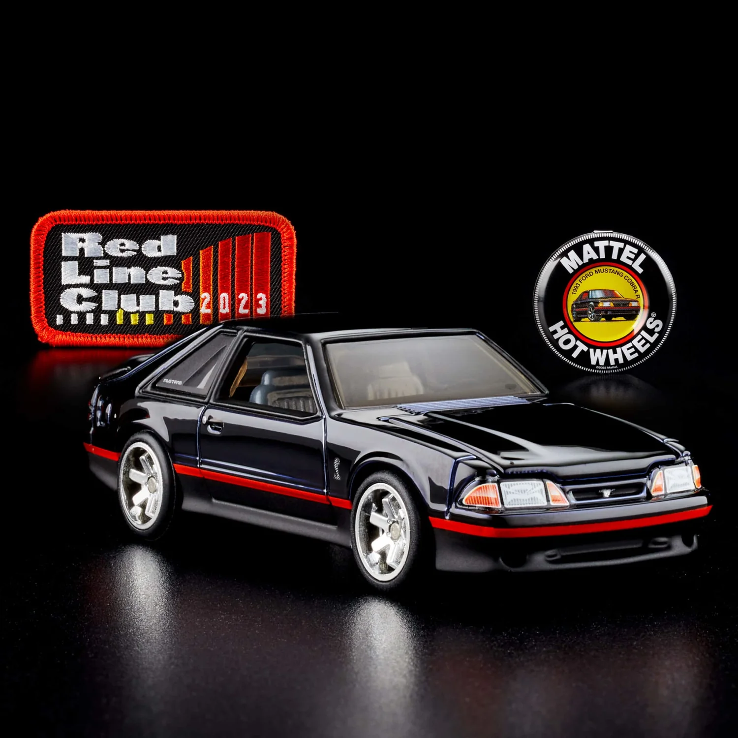 Hot Wheels Redline Club Exclusive 1993 Ford Mustang Cobra R With Patch & Pin
