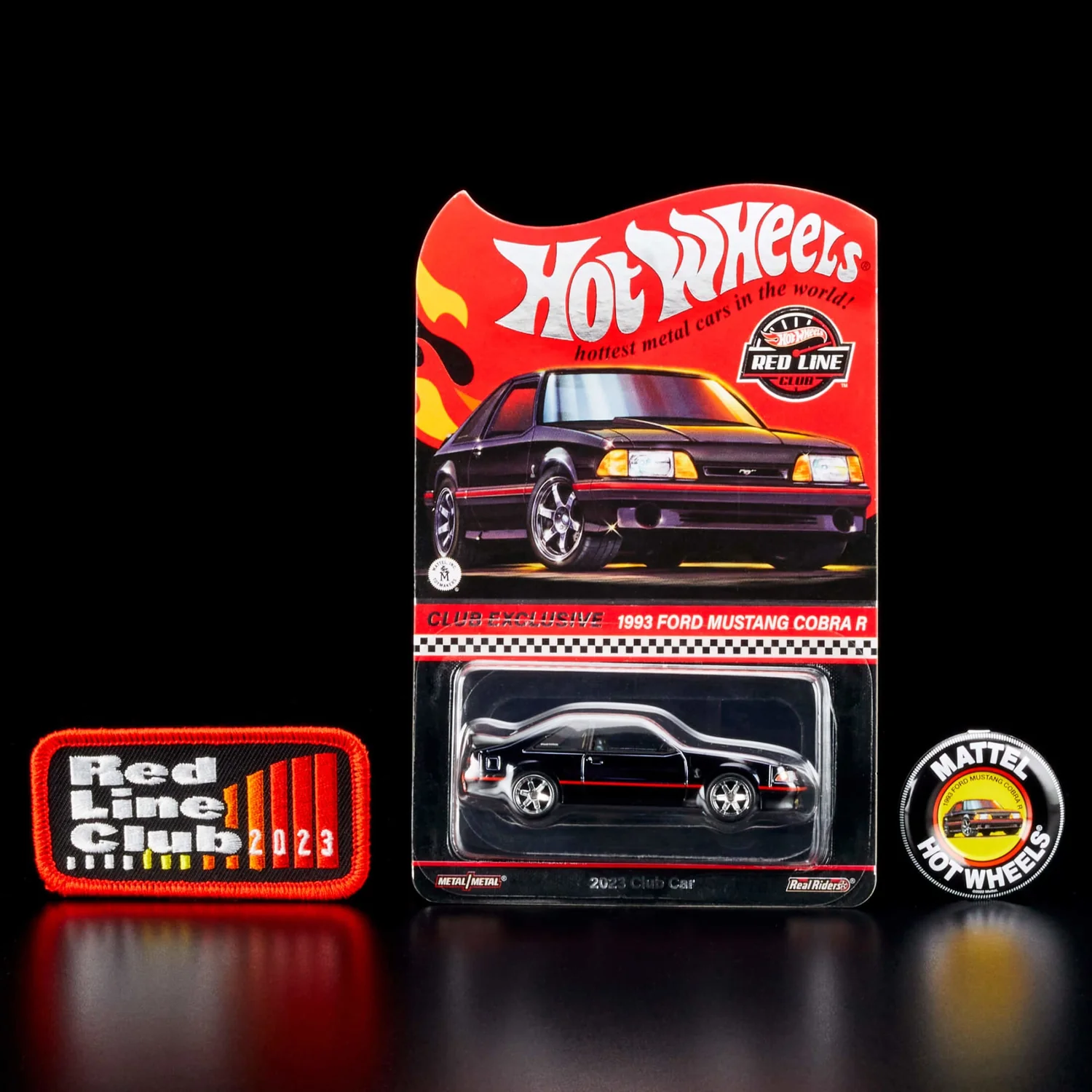 Hot Wheels Redline Club Exclusive 1993 Ford Mustang Cobra R With Patch & Pin 1