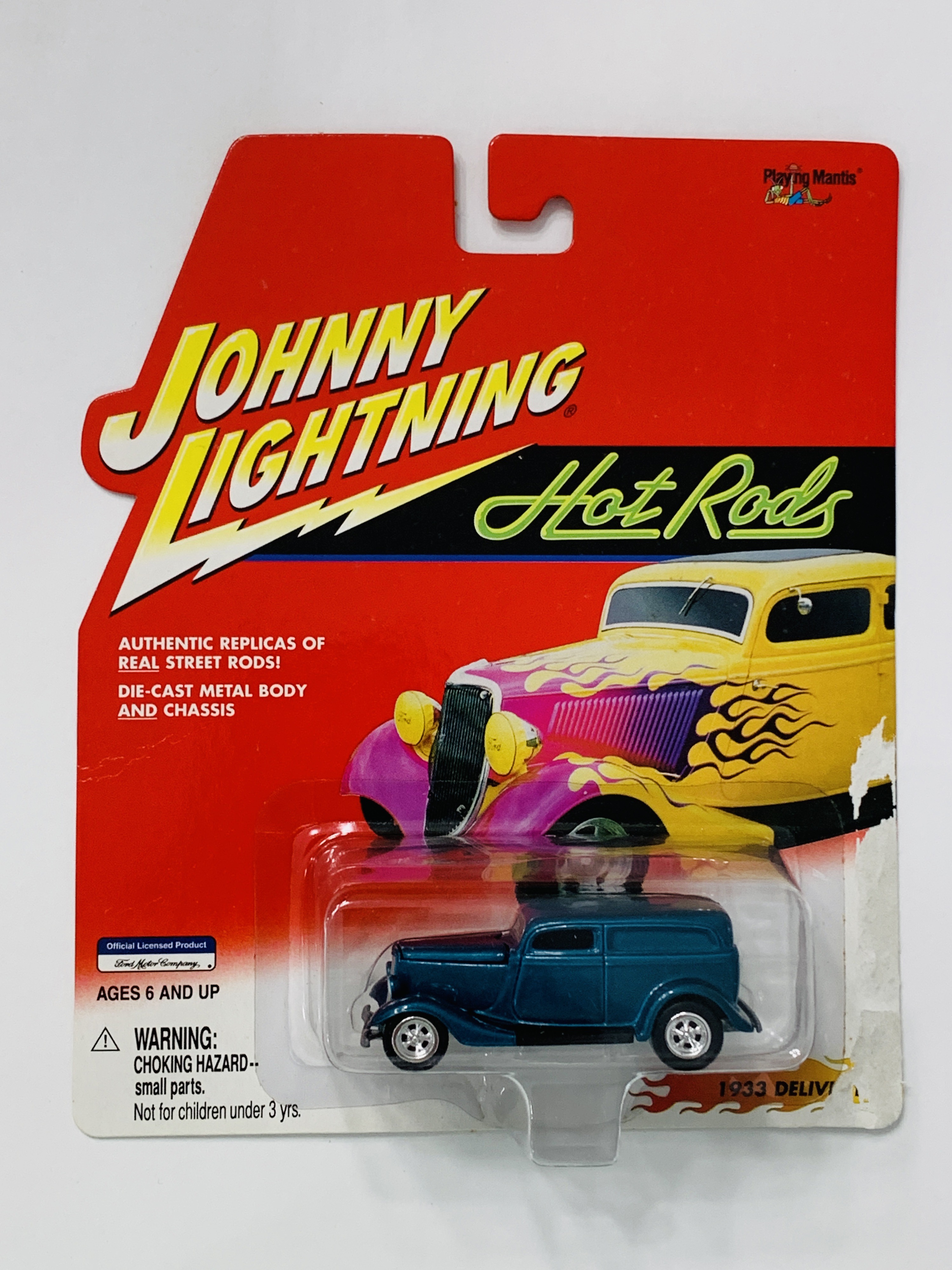 Johnny Lightning Hot Rods 1933 Delivery - Teal - Torn Package