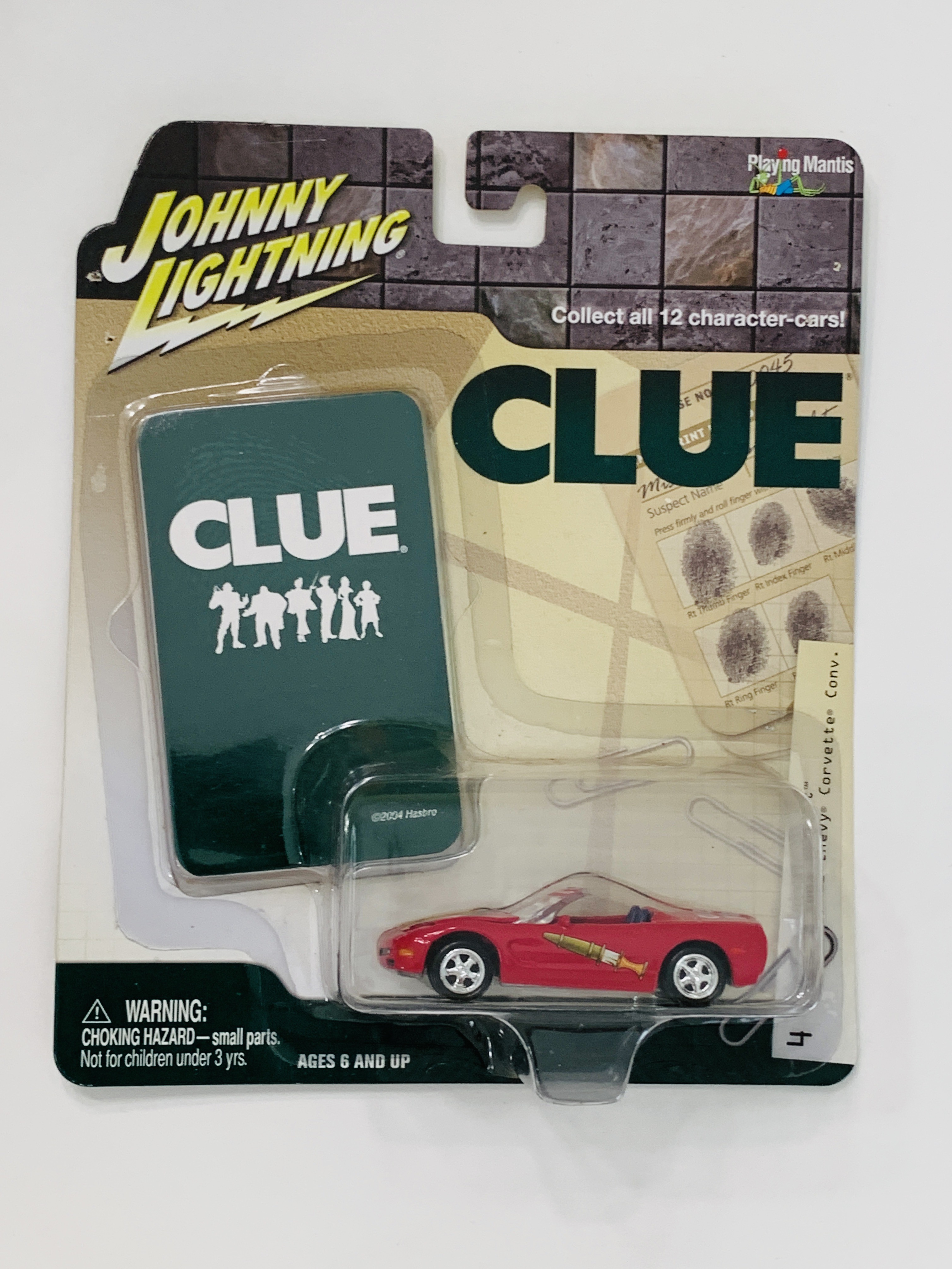 Johnny Lightning Clue Miss Scarlet 2003 Chevy Corvette Convertible