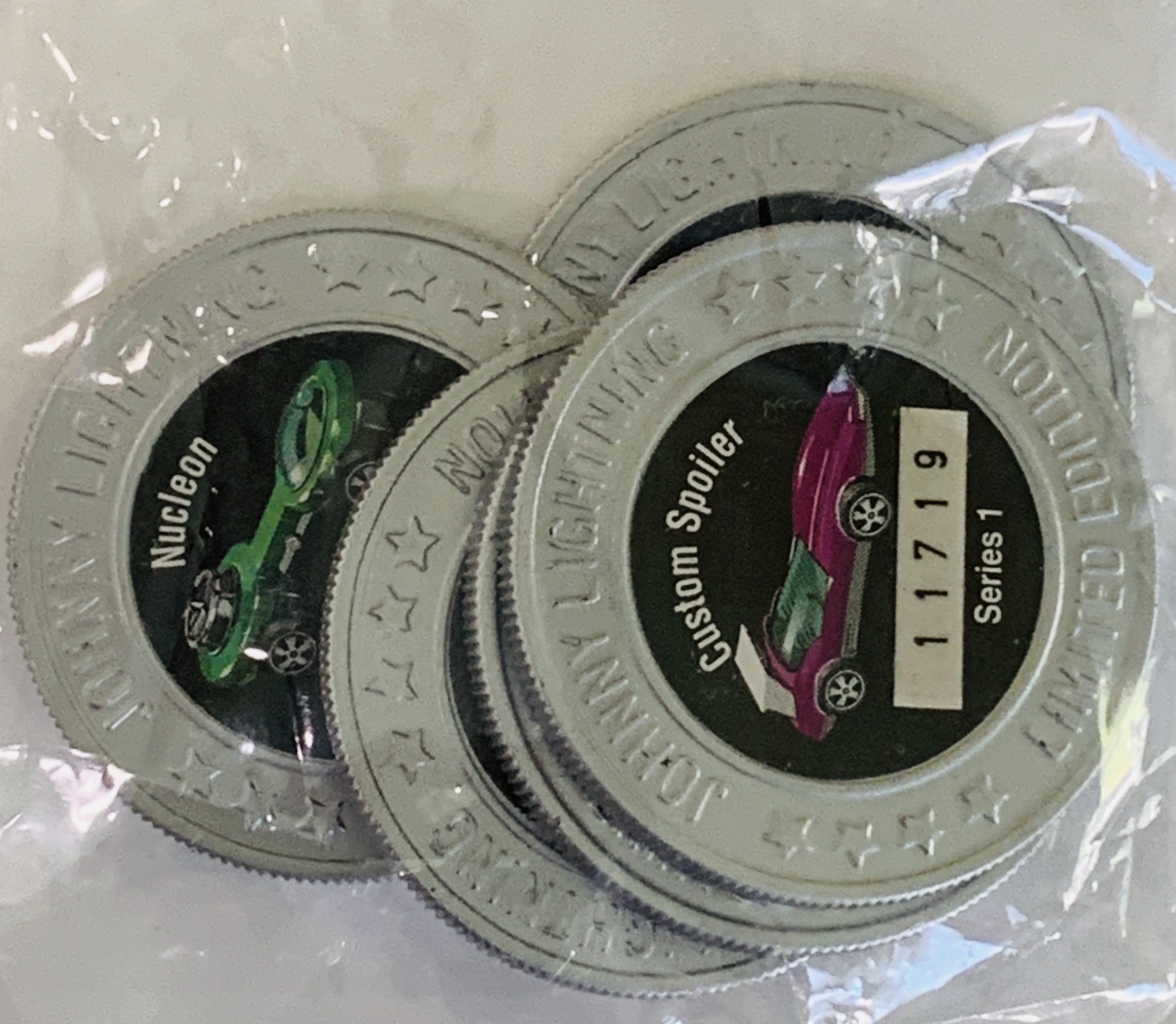 Johnny Lightning Lot Of 5 Collectors Tokens