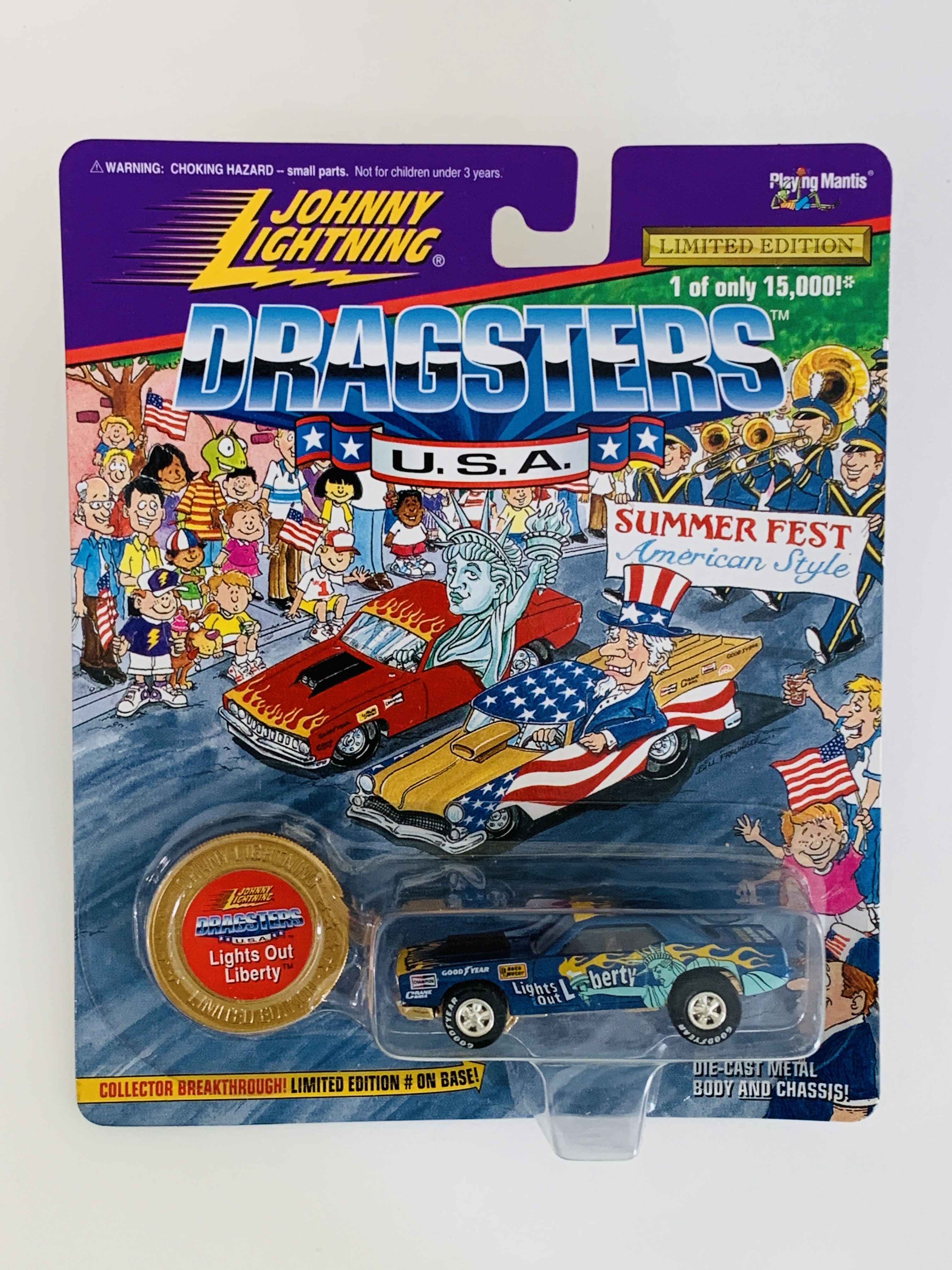 Johnny Lightning Dragsters USA Lights Out Liberty - Blue