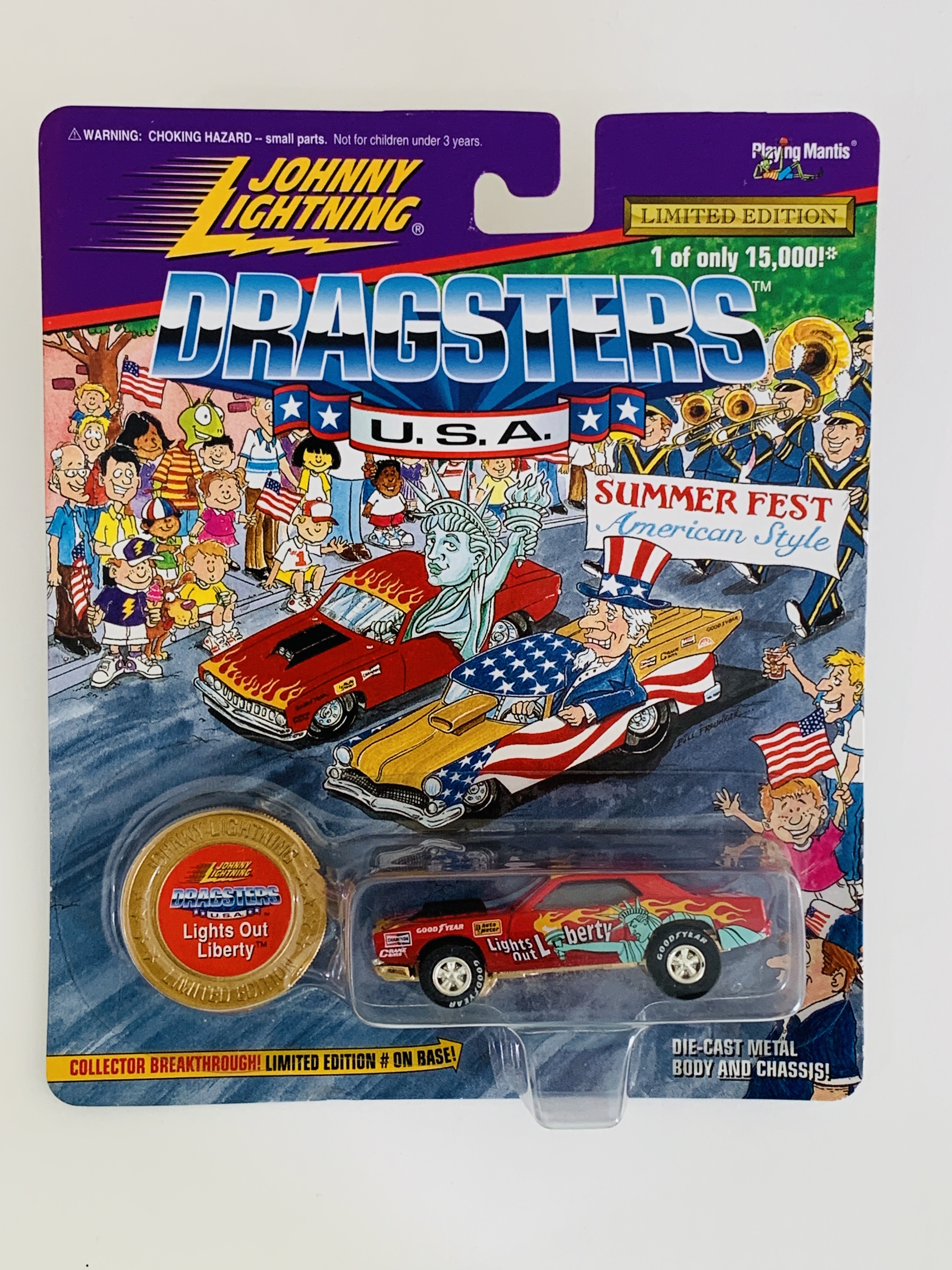 Johnny Lightning Dragsters USA Lights Out Liberty - Red