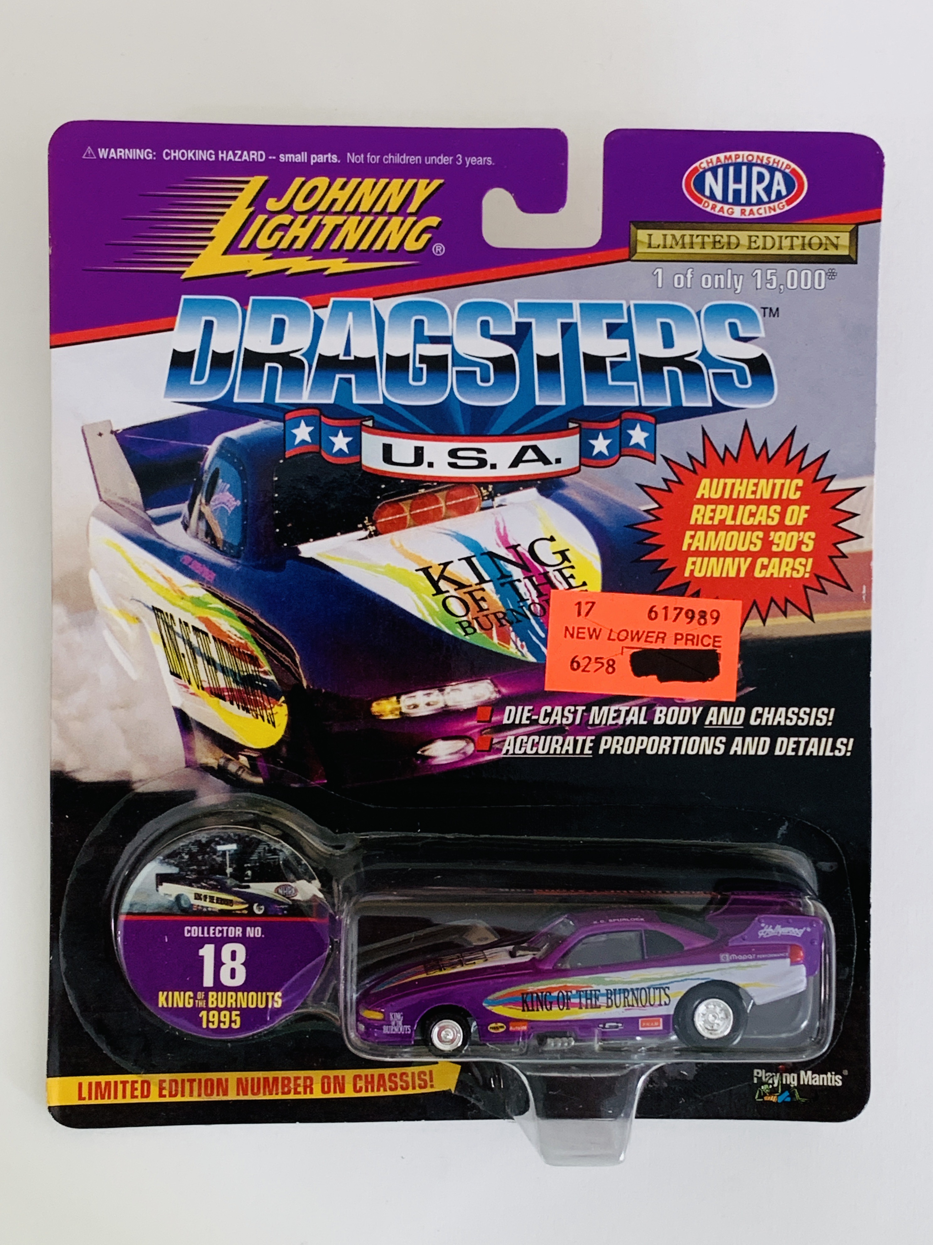 Johnny Lightning Dragsters USA King Of The Burnouts 1995
