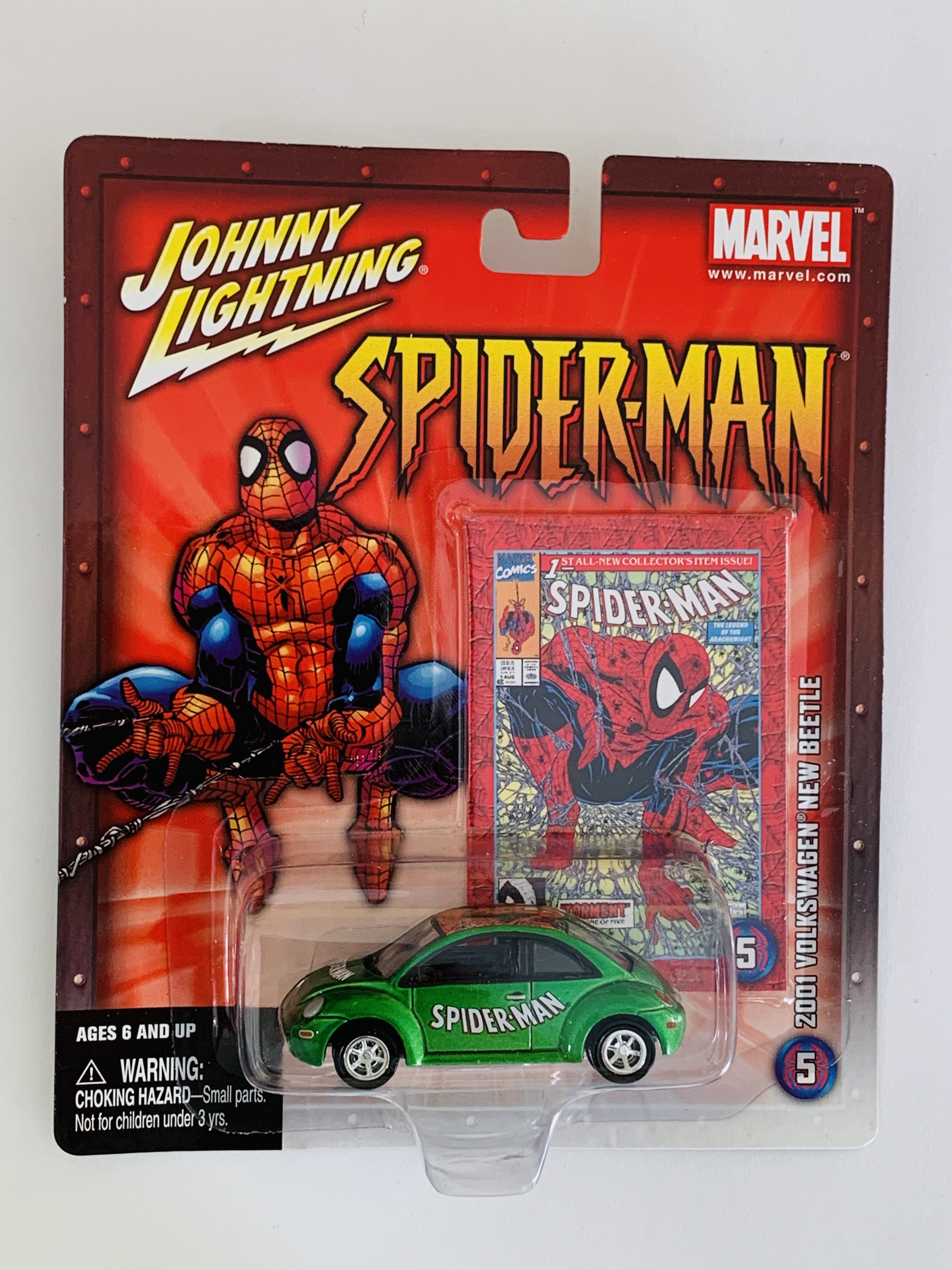 Johnny Lightning Spider-Man 2001 Volkswagen New Beetle
