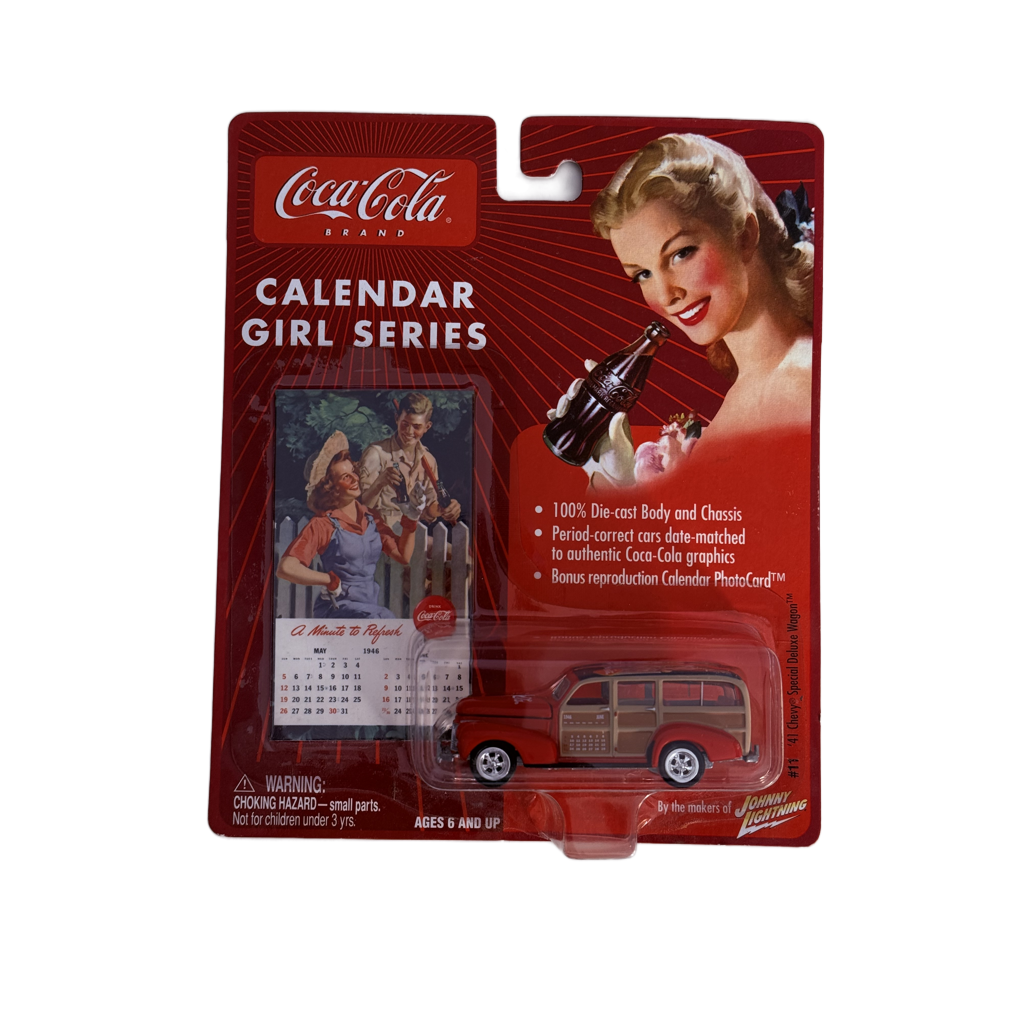 Johnny Lightning Coca-Cola Calendar Girl Series '41 Chevy Special Delivery Wagon
