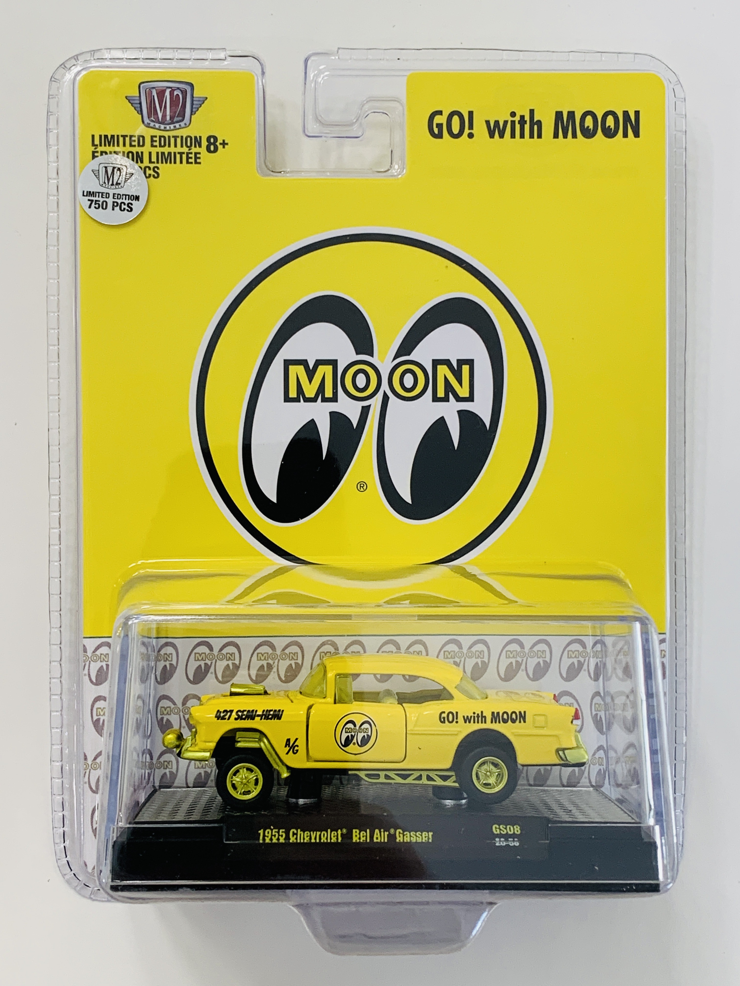 M2 Machines Limited Edition Mooneyes 1955 Chevrolet Bel Air Gasser Chase