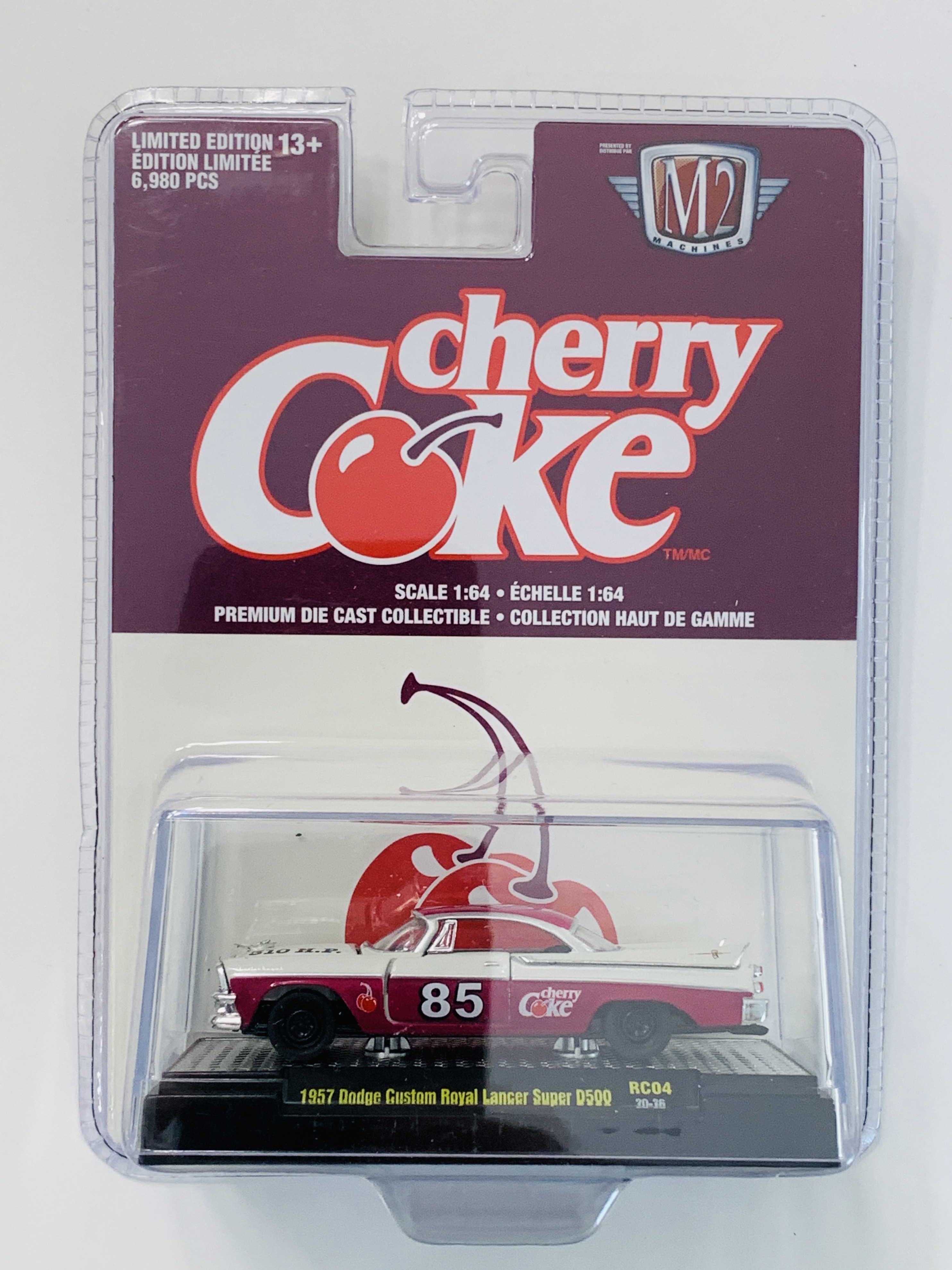 M2 Machines Cherry Coke 1957 Dodge Custom Royal Lancer super D500 RC04