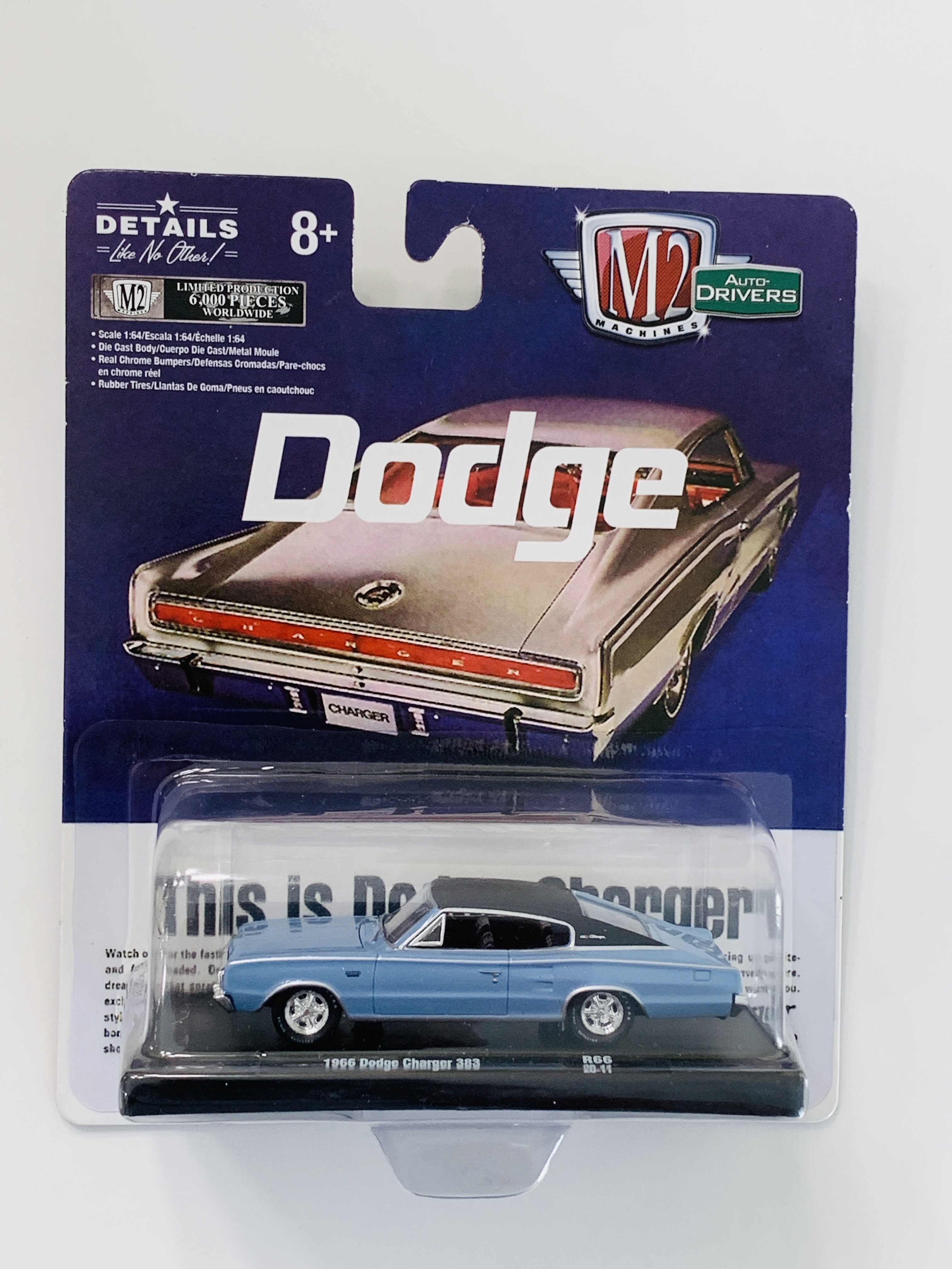 M2 Machines Auto Drivers Dodge Series 1966 Dodge Charger 383 R66