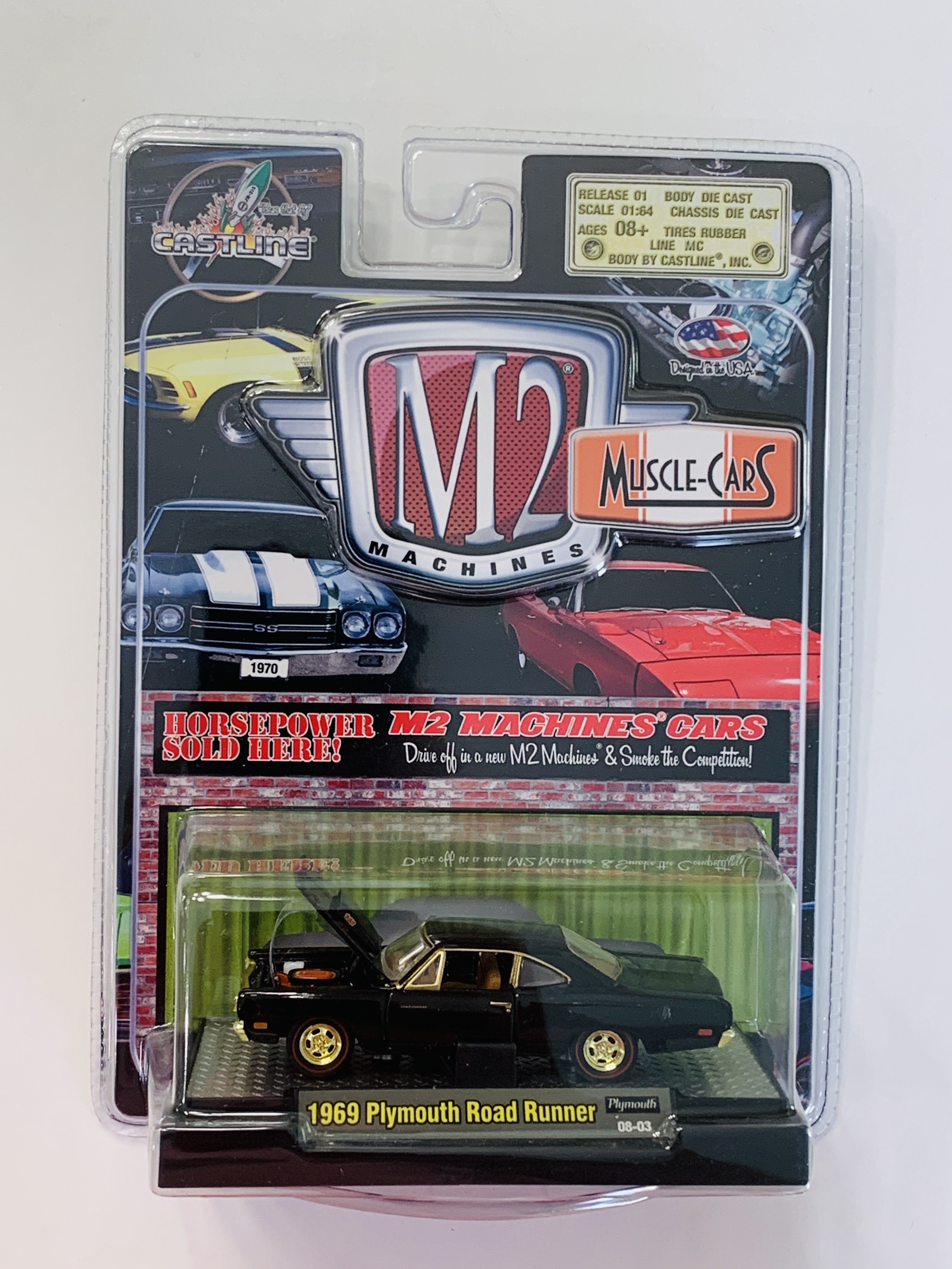 M2 Machines MuscleCars 1969 Plymouth Road Runner Chase R01