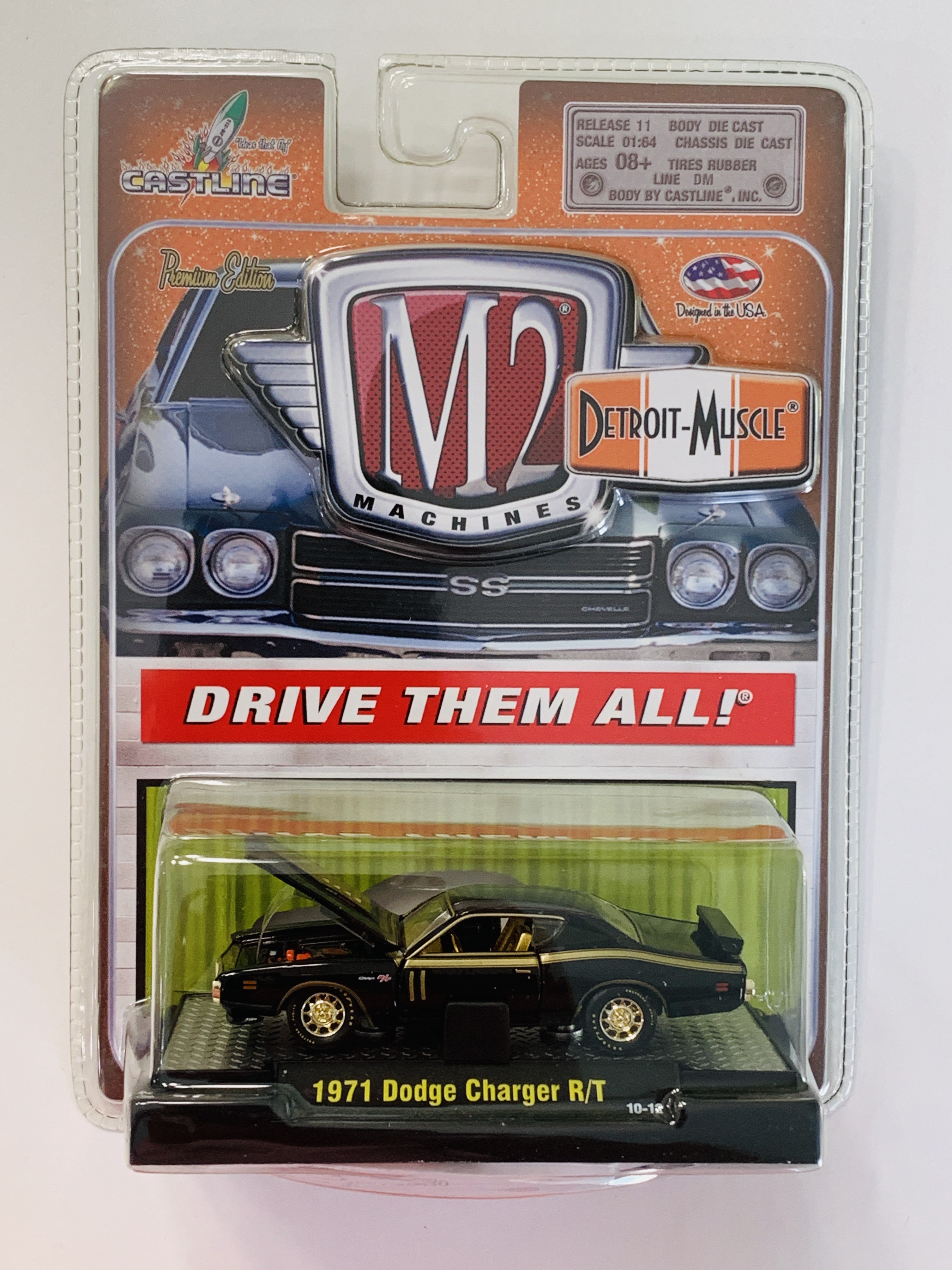 M2 Machines Detroit-Muscle 1971 Dodge Charger R/T Chase R11