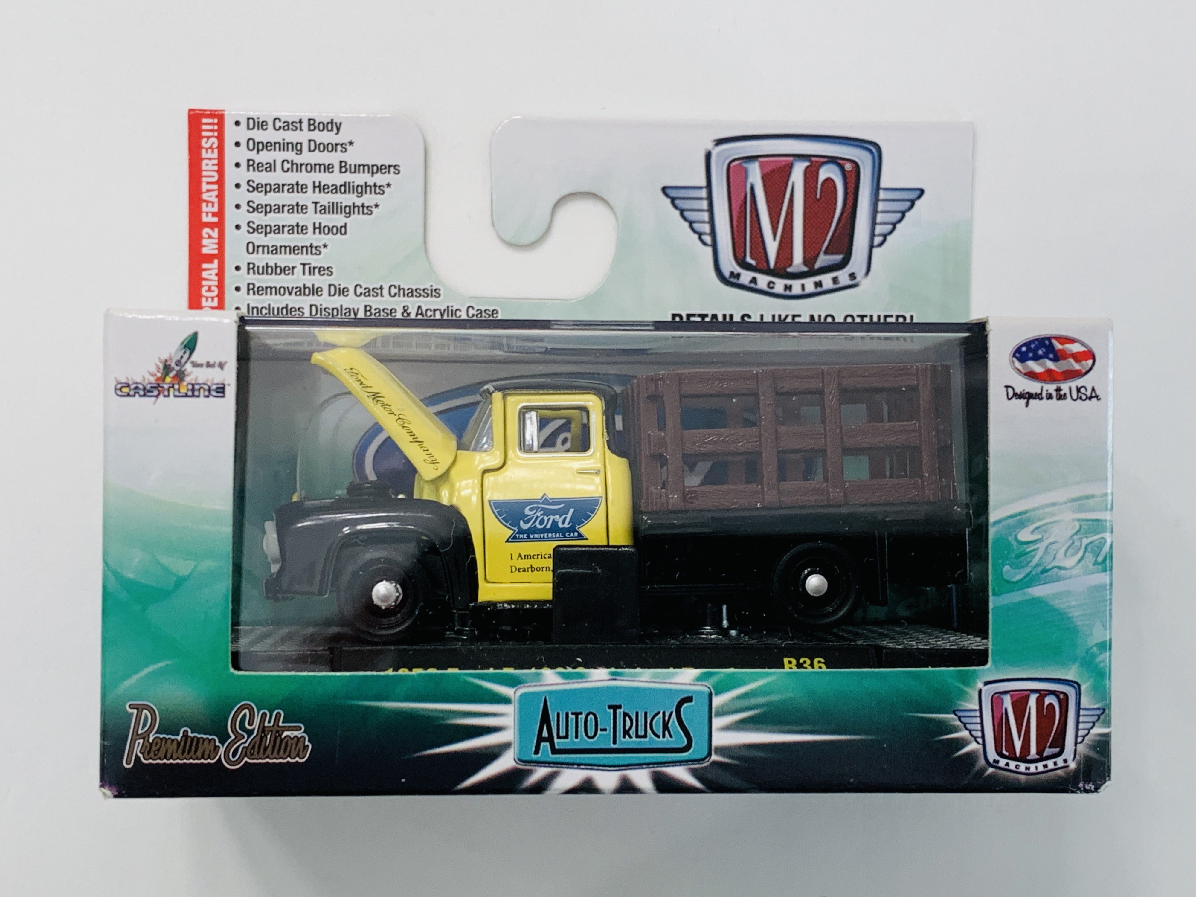 M2 Machines Auto-Trucks 1956 Ford F-100 Stakebed Truck R36