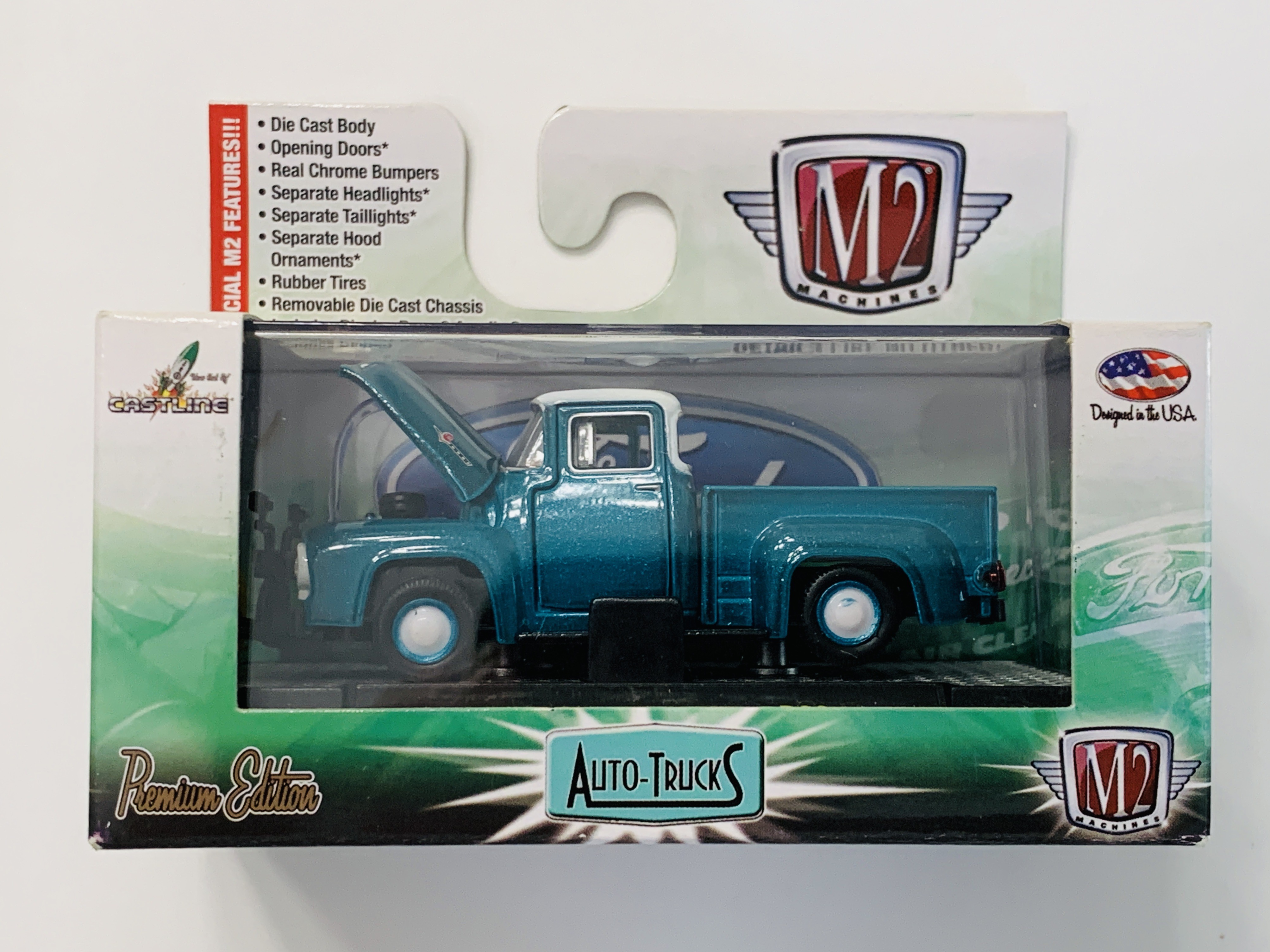 M2 Machines Auto-Trucks 1956 Ford F-100 With Yellow Snow Plow R29 - Only 5,000 Made