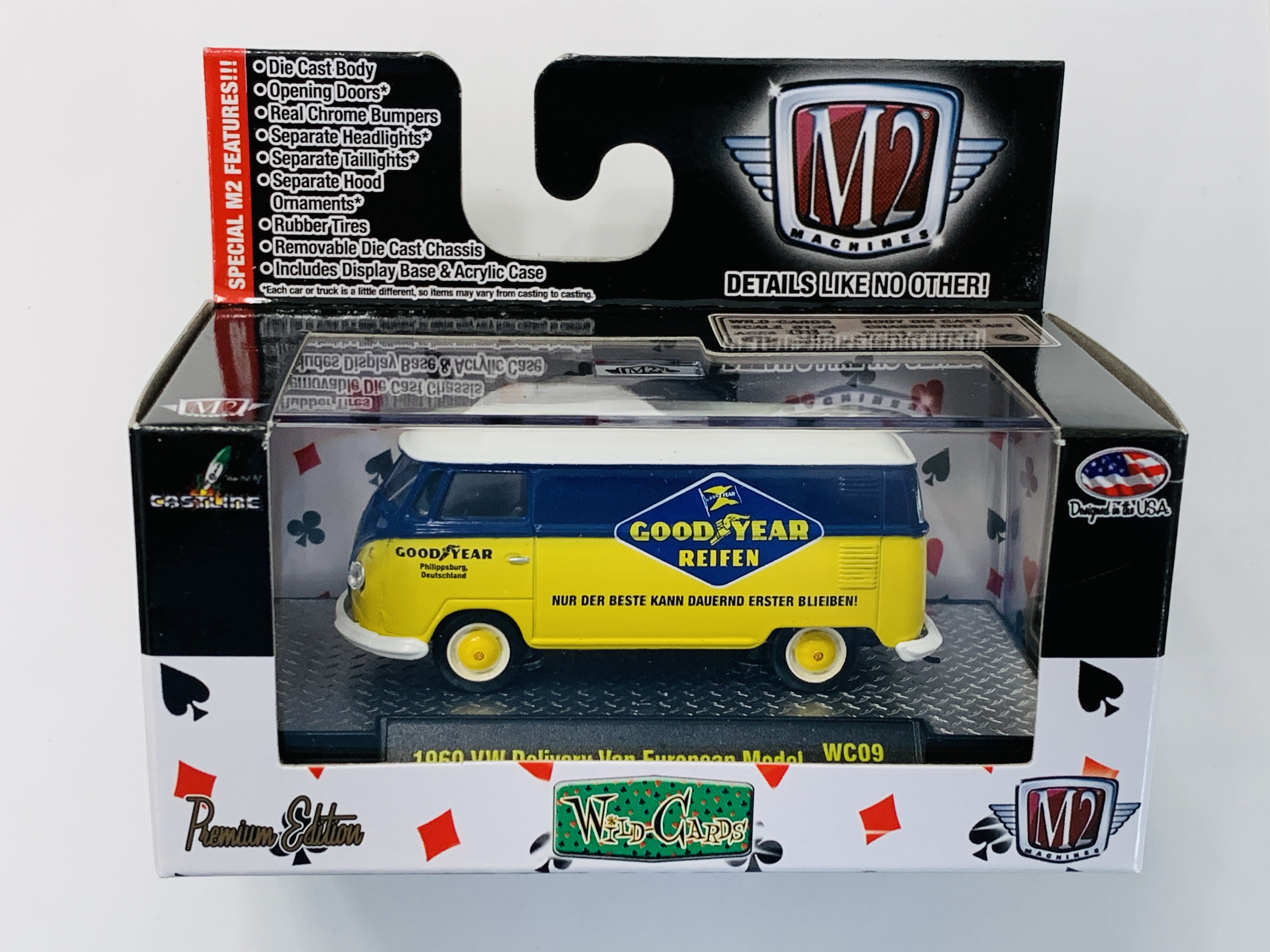 M2 Machines Wild-Cards 1960 Goodyear VW Delivery Van European Model WC09