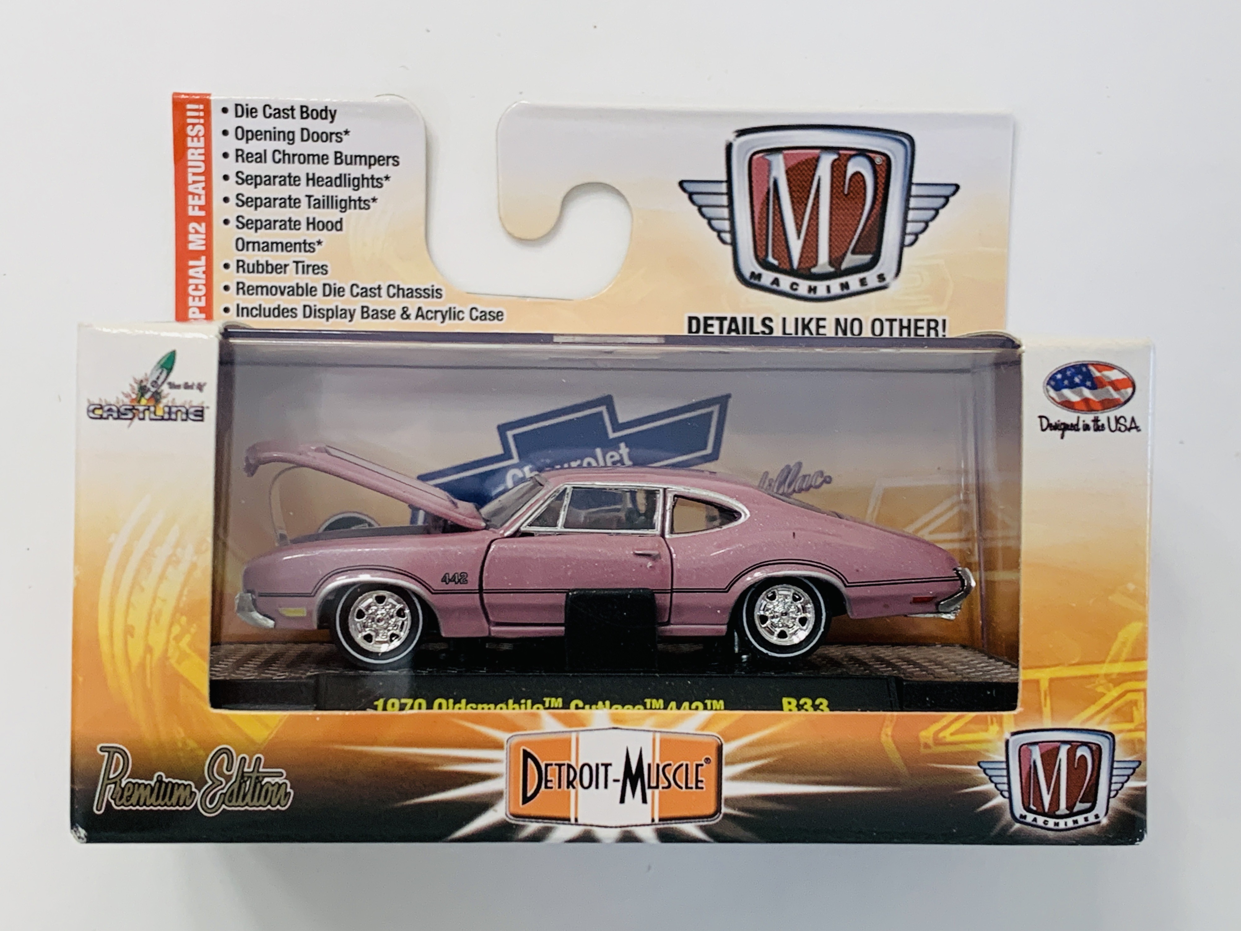 M2 Machines Detroit-Muscle 1970 Oldsmobile Cutlass 442 R33