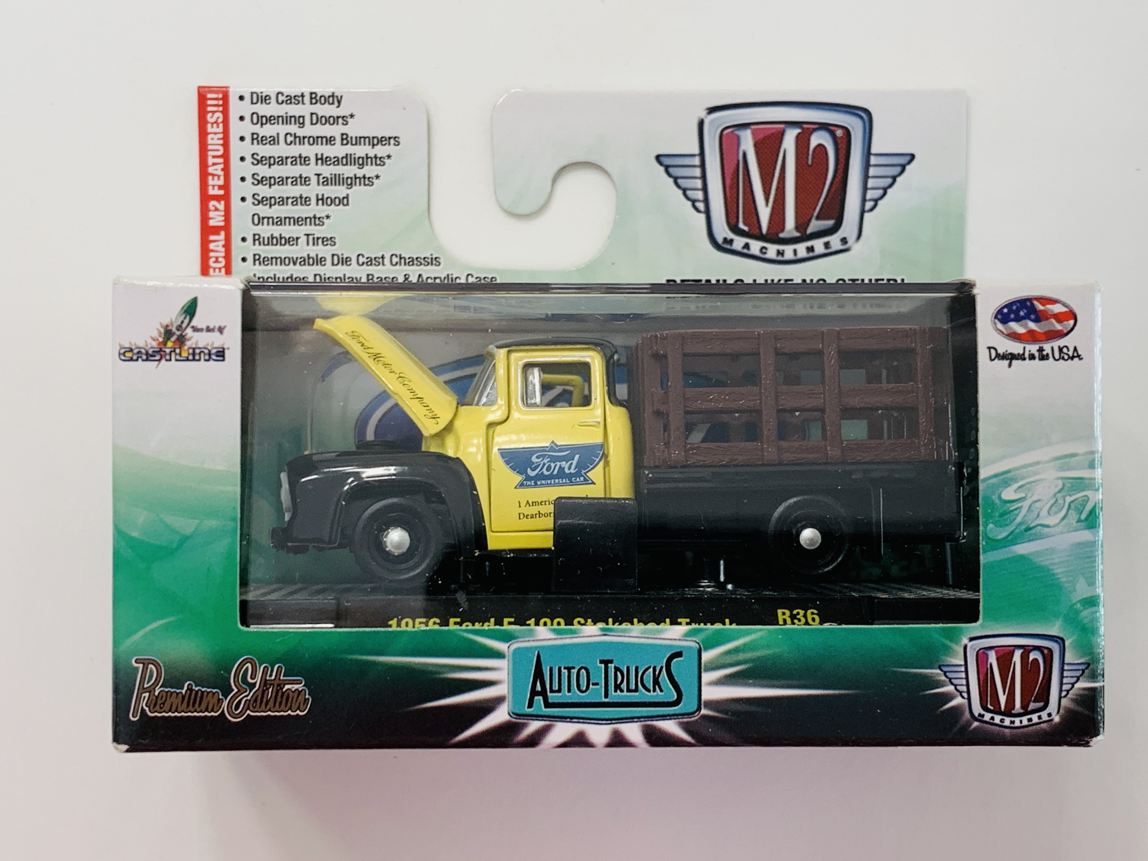 M2 Machines Auto-Trucks 1956 Ford F-100 Stakebed Truck R36