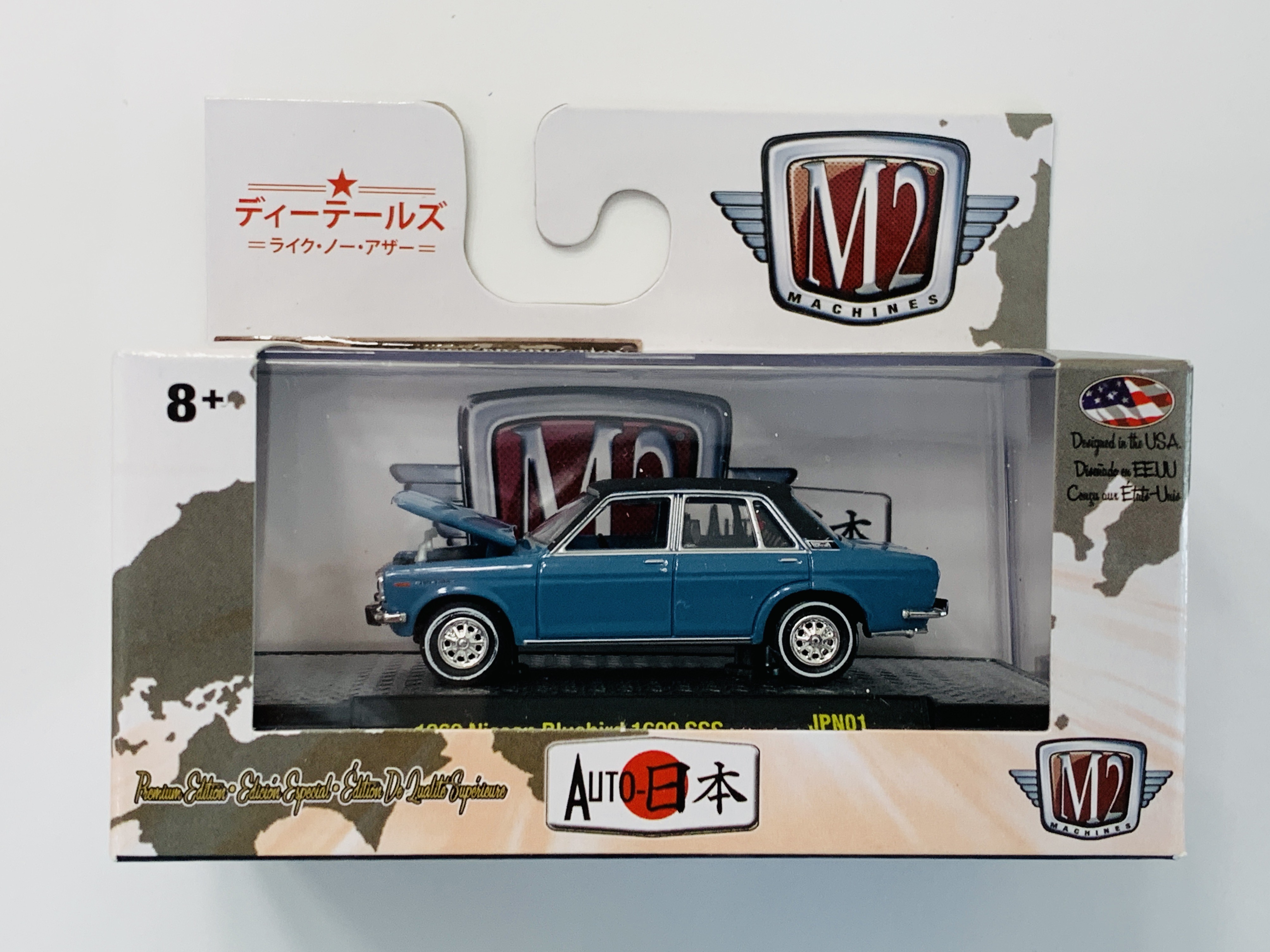 M2 Machines Auto-Japan 1969 Nissan Bluebird 1600 SSS - Blue JPN01