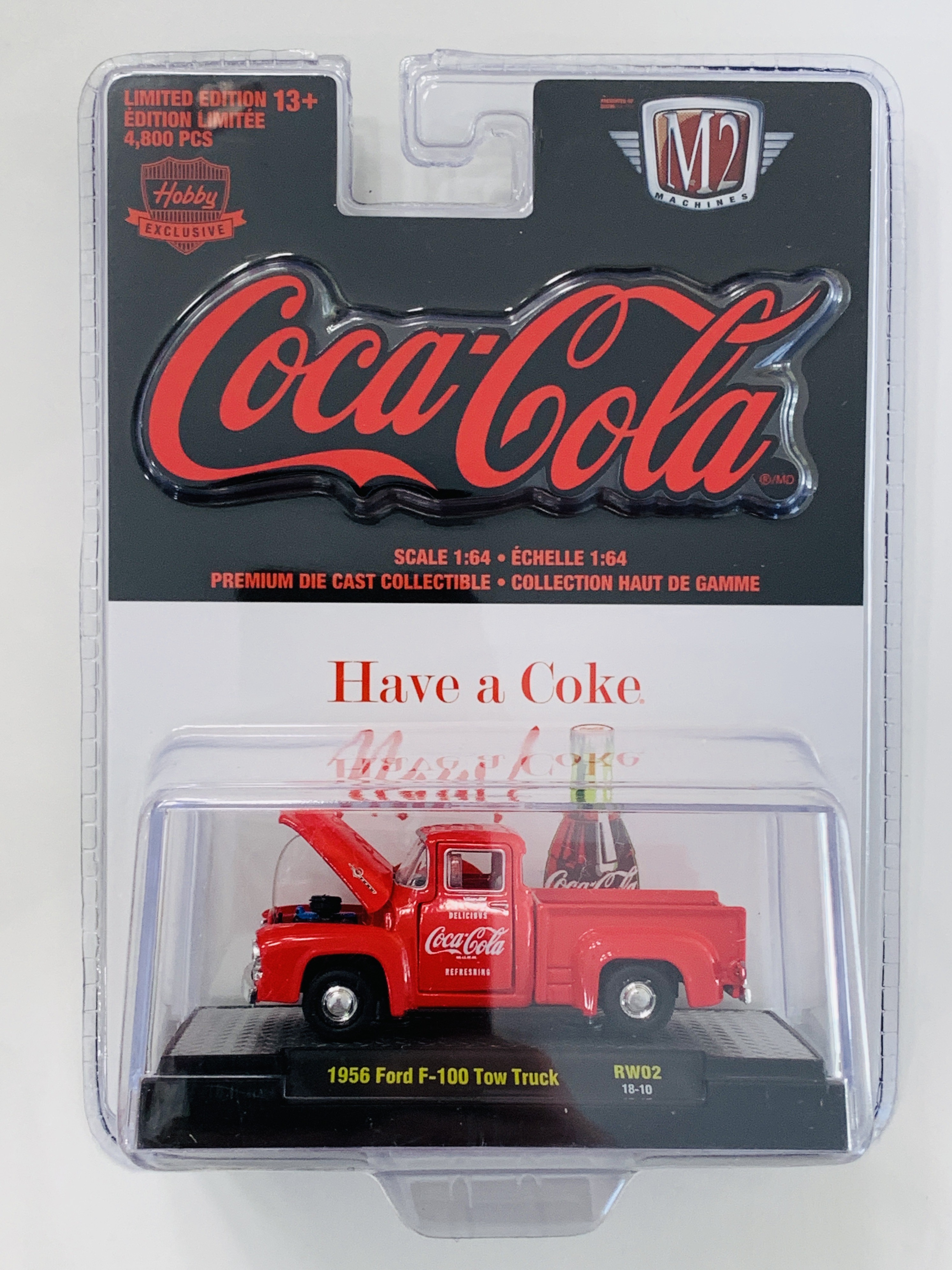 M2 Machines Coca-Cola 1956 Fored F-100 Tow Truck RW02 - Hobby Exclusive