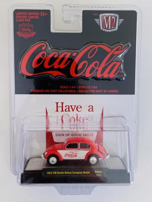 M2 Machines Coca-Cola 1953 VW Beetle Deluxe European Model - Hobby Shop Release