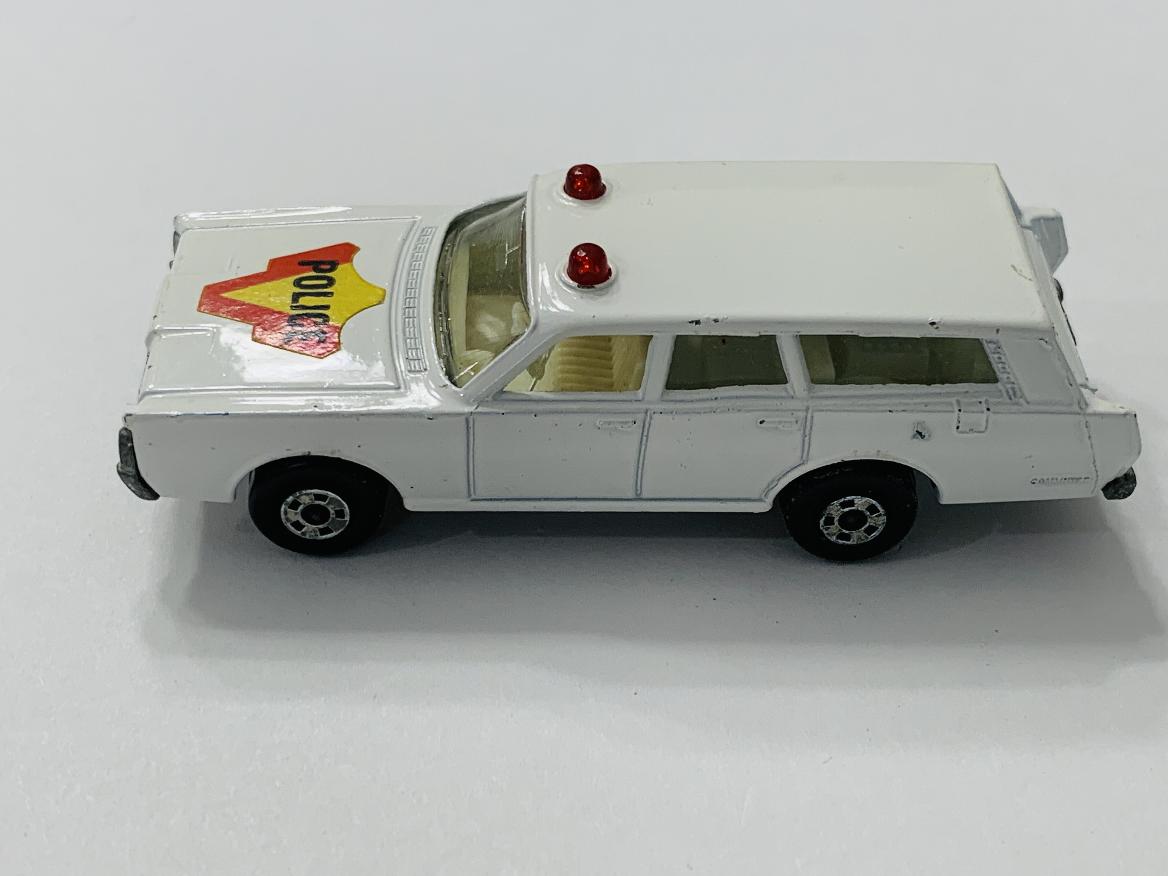 Lesney Matchbox Superfast Mercury Police Car - Dark Red Lights