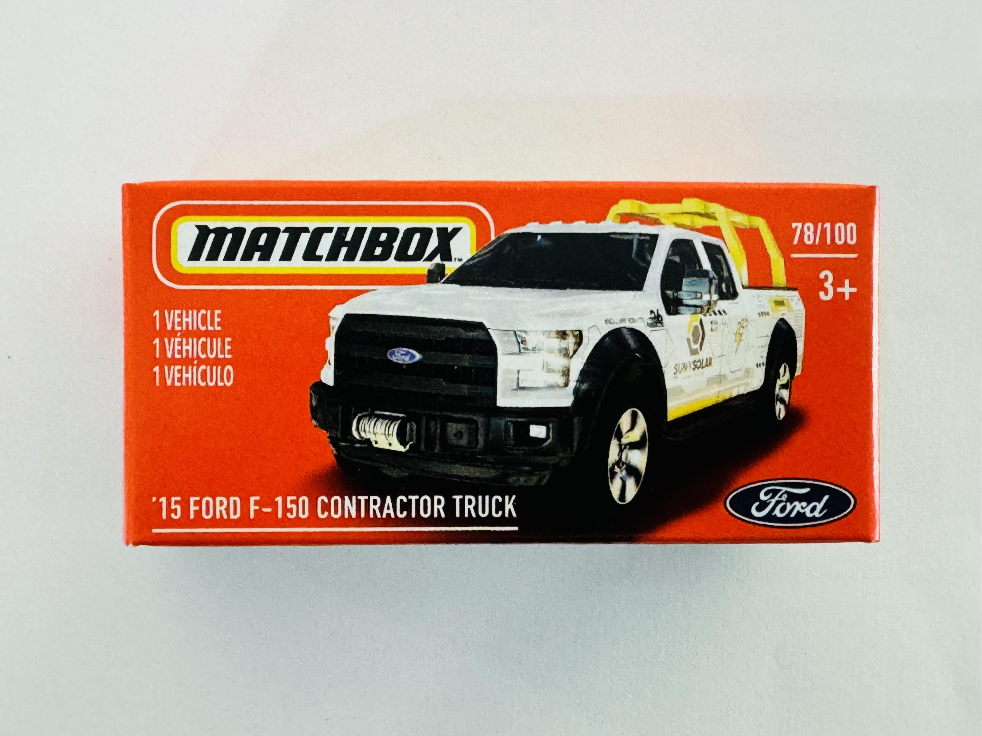 Matchbox Power Grabs #78 '15 Ford F-150 Contractor Truck