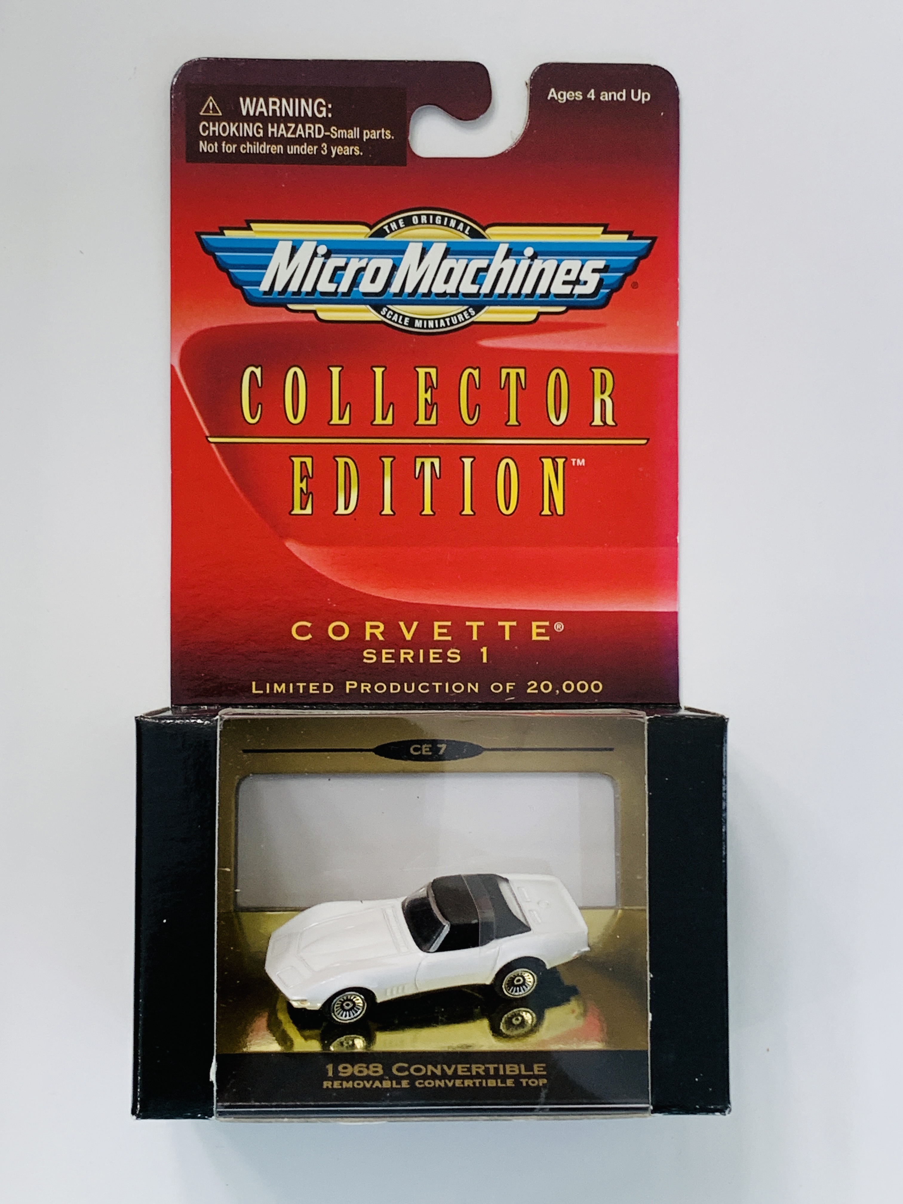 Micro Machines Collector Edition Corvette Series 1 1968 Convertible - White