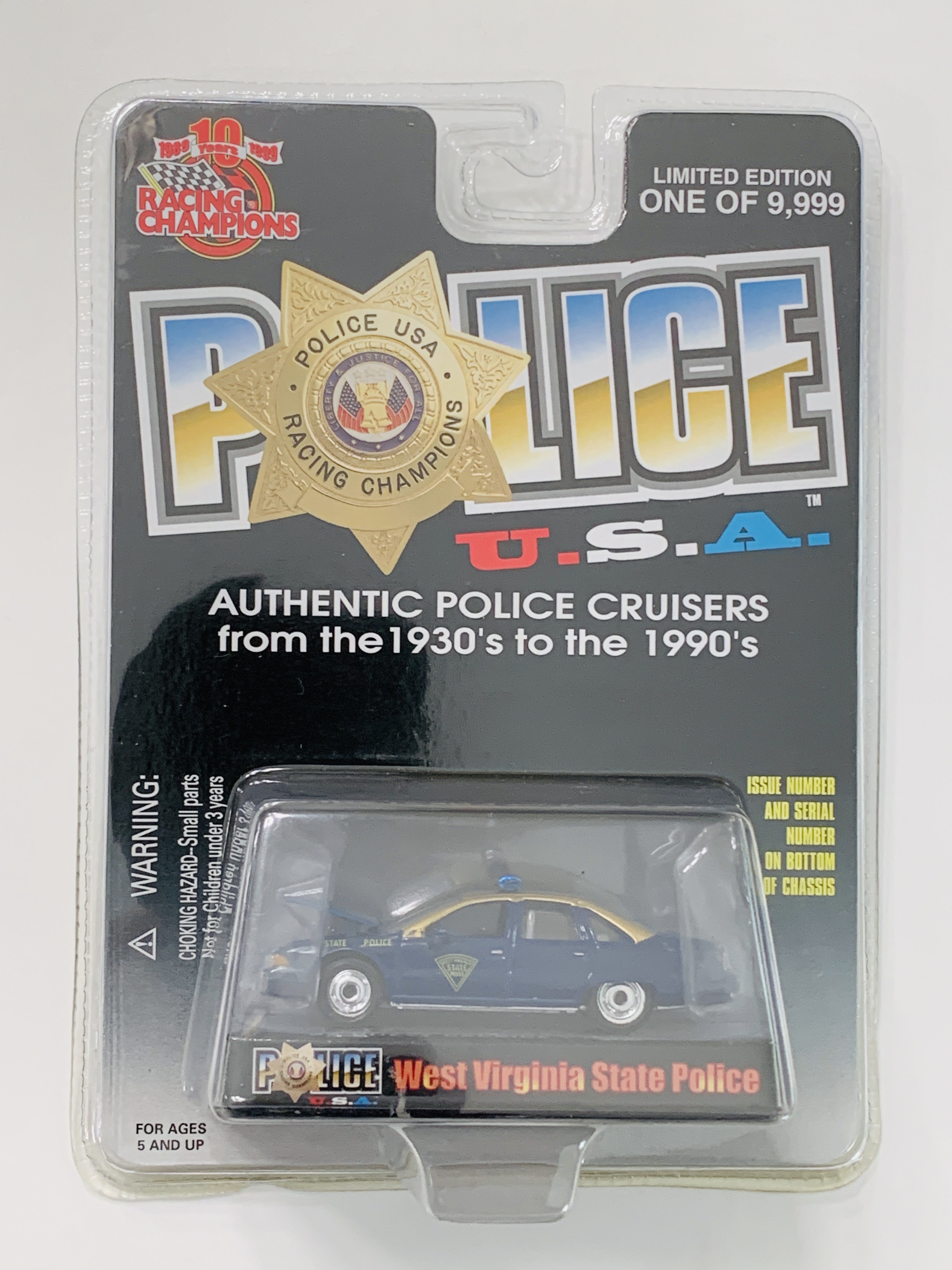 Racing Champions Police USA West Virginia State Police '92 Chevy Caprice