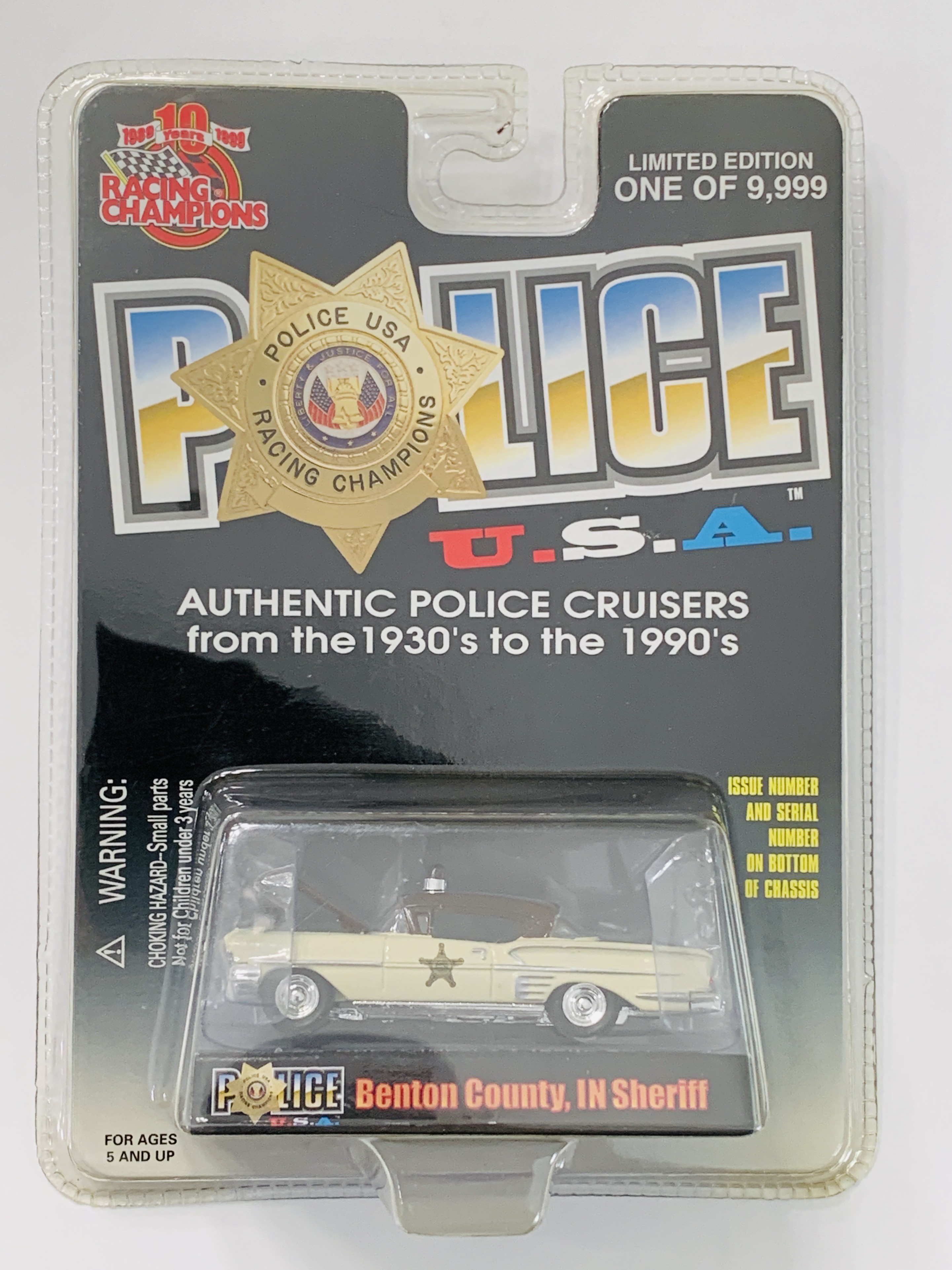 Racing Champions Police USA Benton County, IN Sheriff '58 Chevy Impala