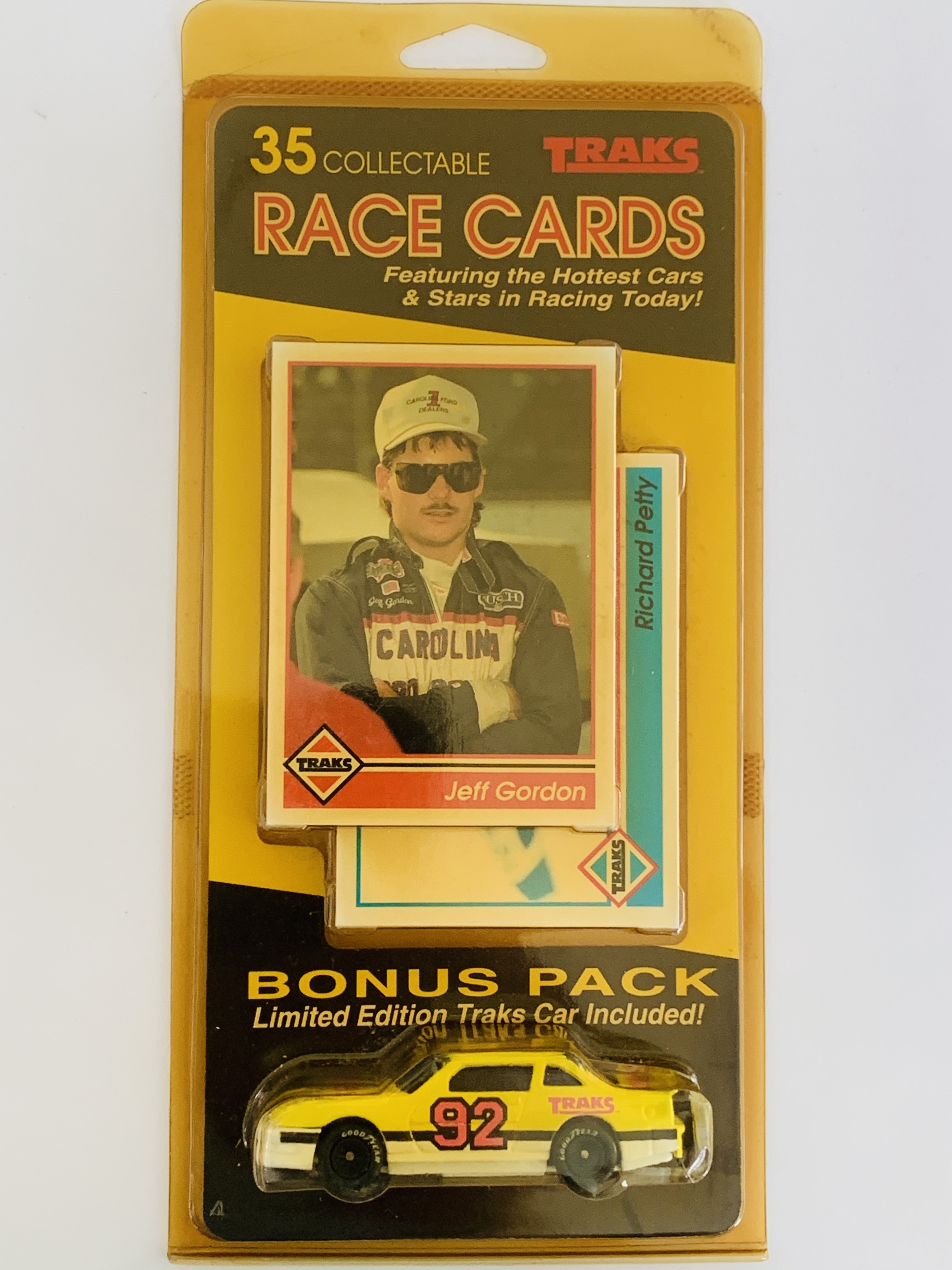 Traks Race Cards With Bonus Car - Yellowed Blister